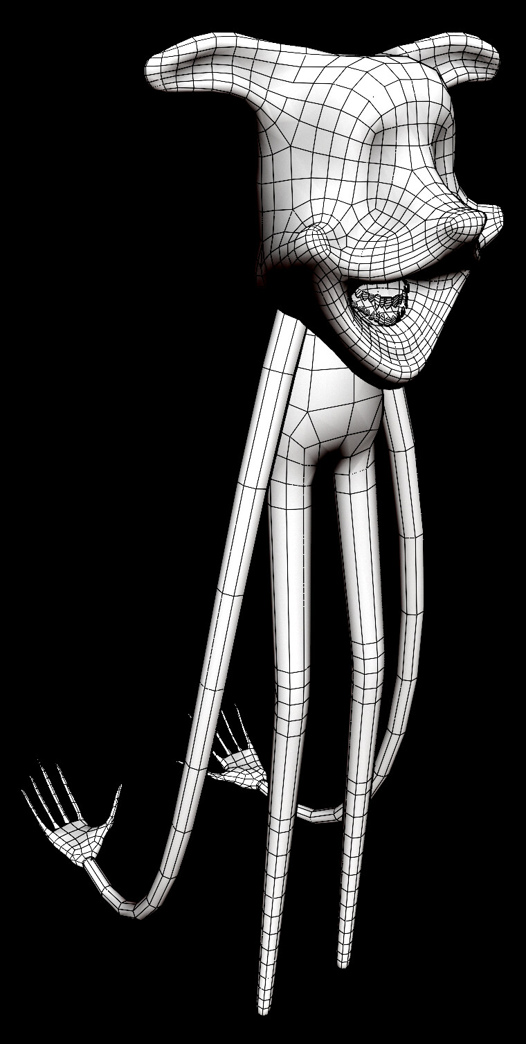 6,560 Tri's. This head is the only instance in which I used auto retopology via quad remesher.