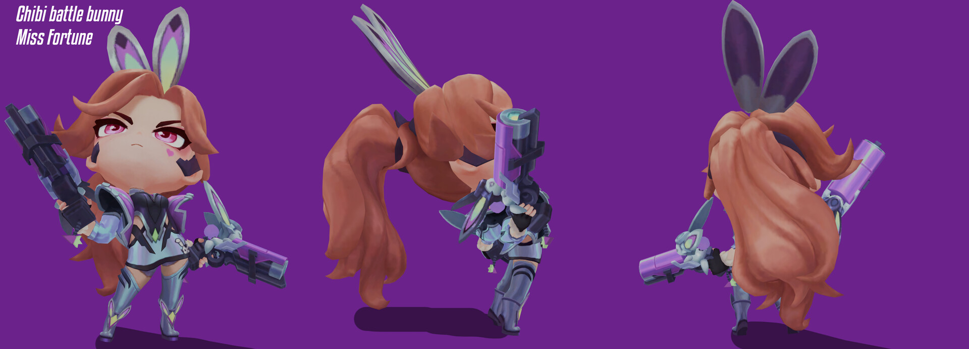 ArtStation - 3d model of the new Miss Fortune skin for TFT., image size:1920x691