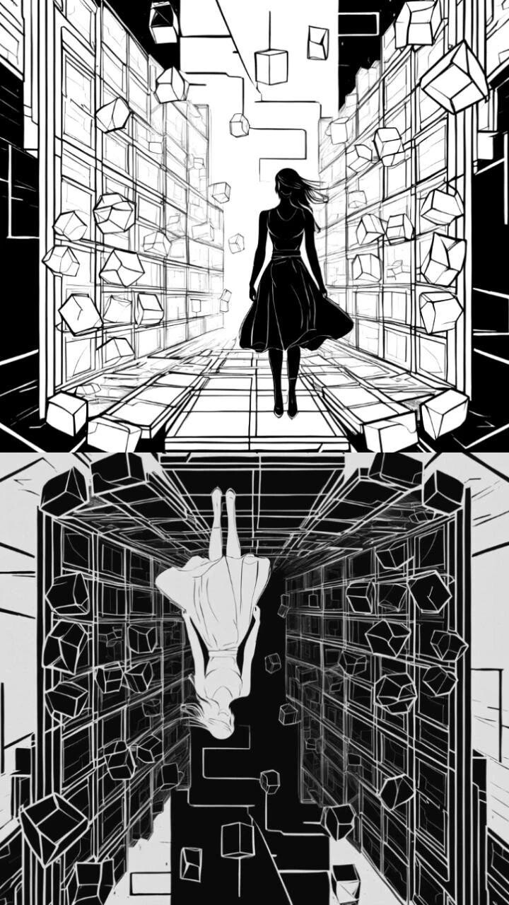 A draft concept of the mother goddess destroying the matrix and reshaping the current reality , akin to a child playing with toys. Created by combining traditional, with the paintbrush etc in muro.