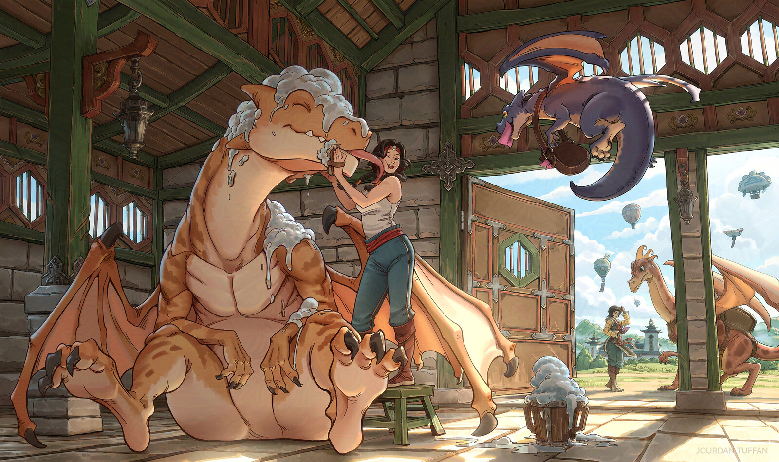 A clean dragon is a happy dragon!