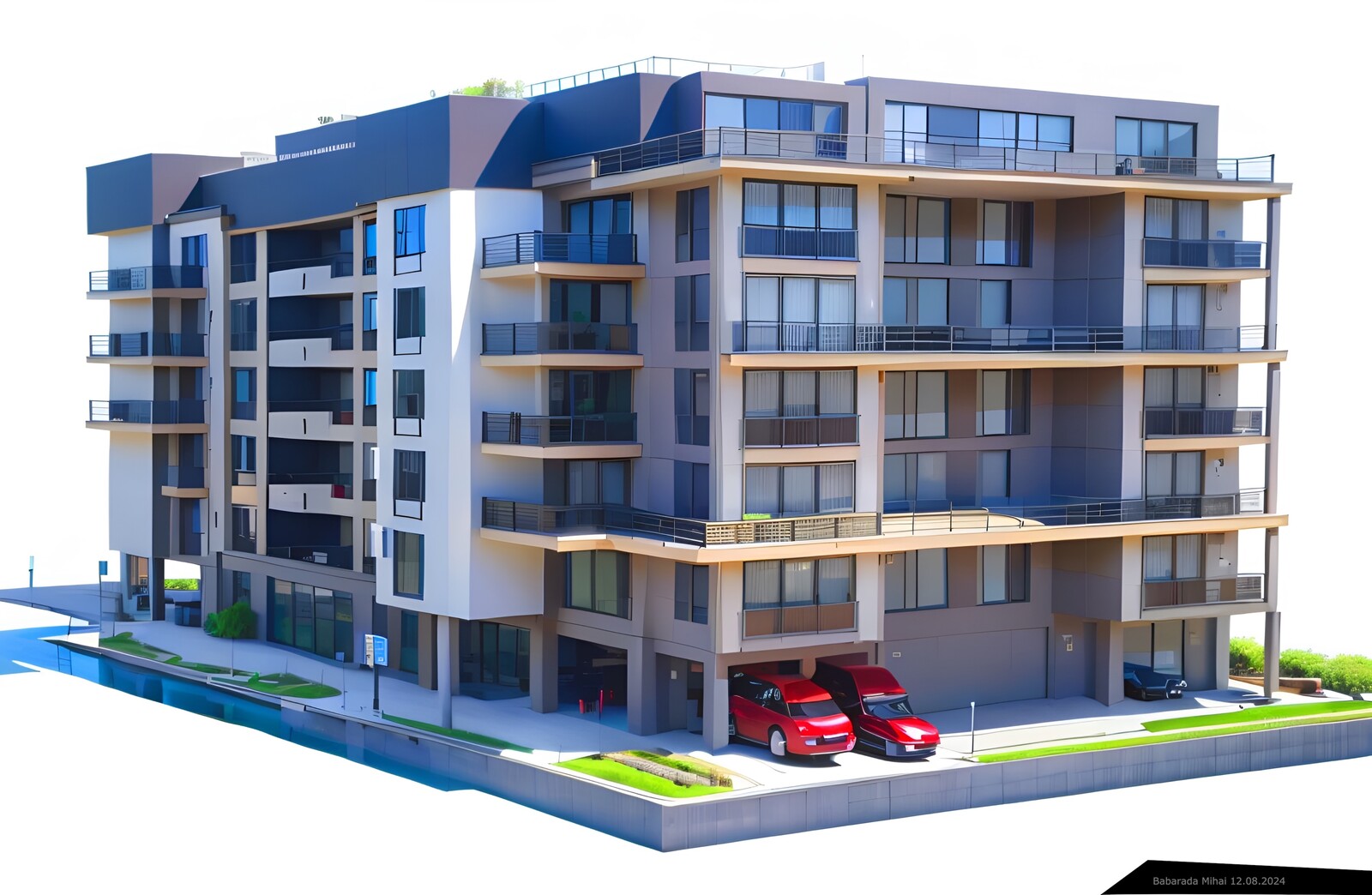 architecture condo color and material