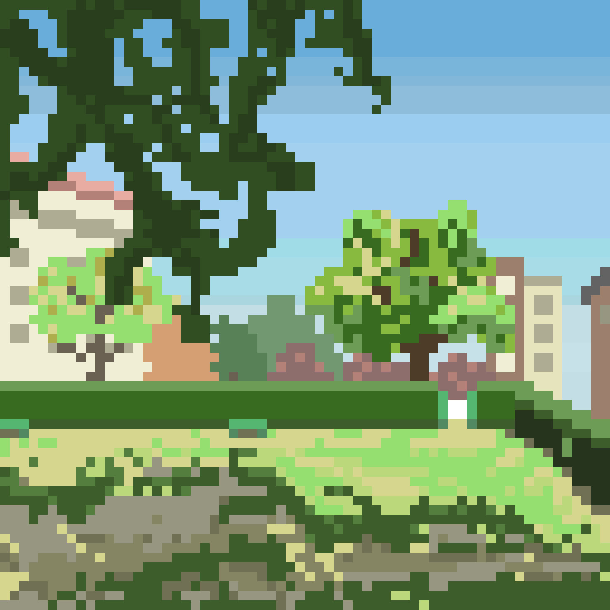 pixelated landscape
