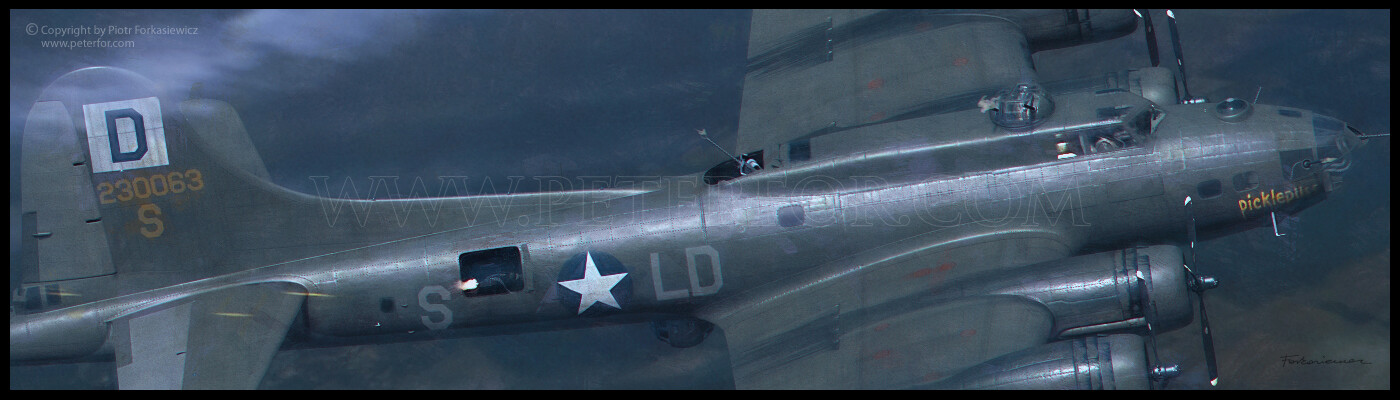 B-17F-85-BO: 42-30063 "Picklepuss" Missing in Action, 6 KIA, 4 POW.
