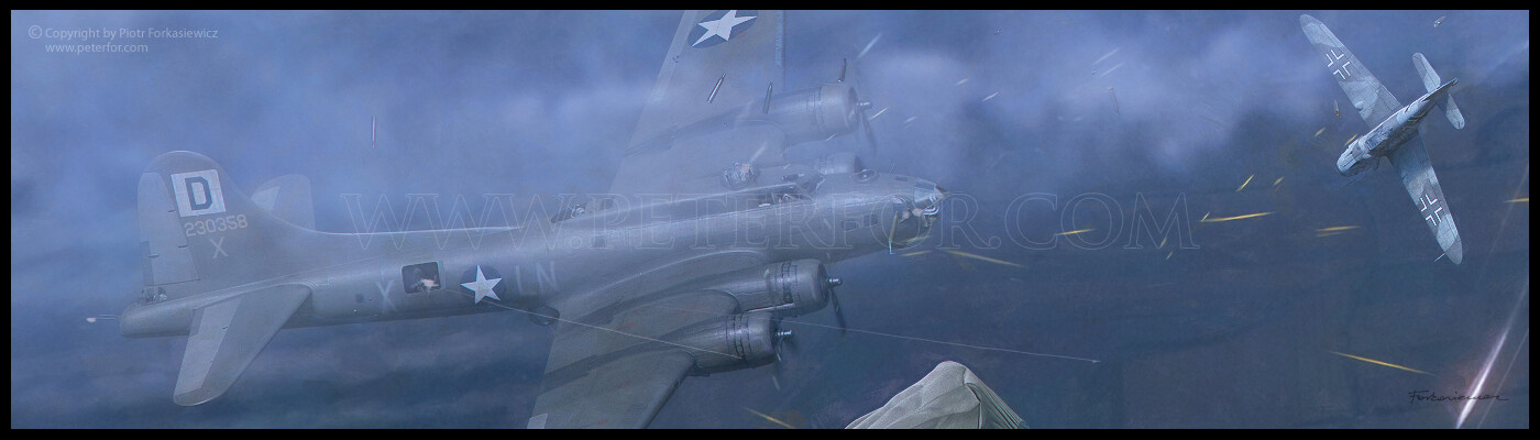 B-17F-100-BO, 42-30358 "Phartzac" survived the "Double Strike" mission but was lost on October 8th 1943.