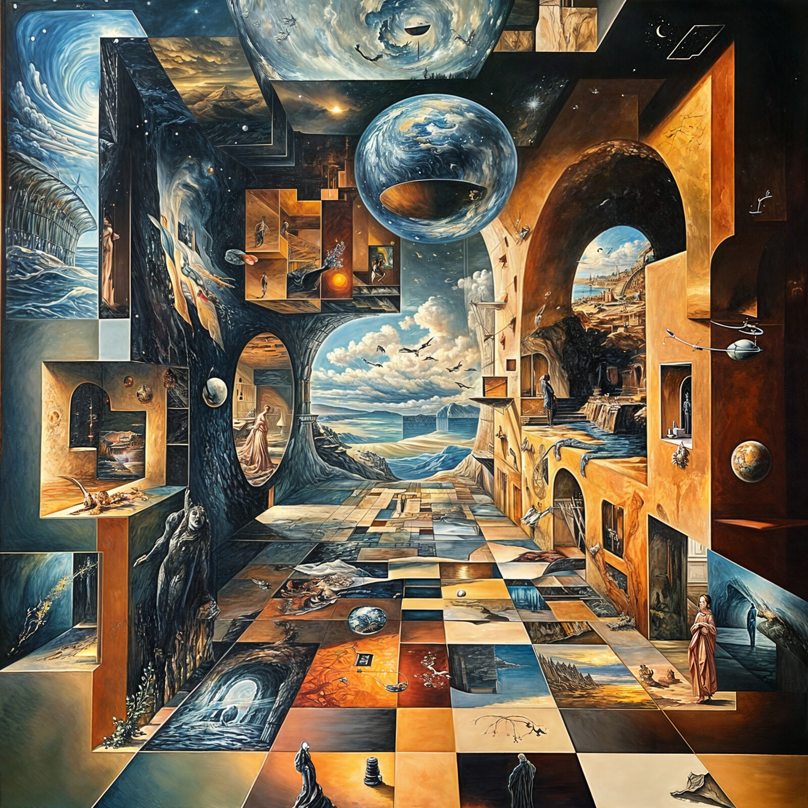 Dimensional Tapestry

Reality is a mosaic, where every piece is a portal to another world.
