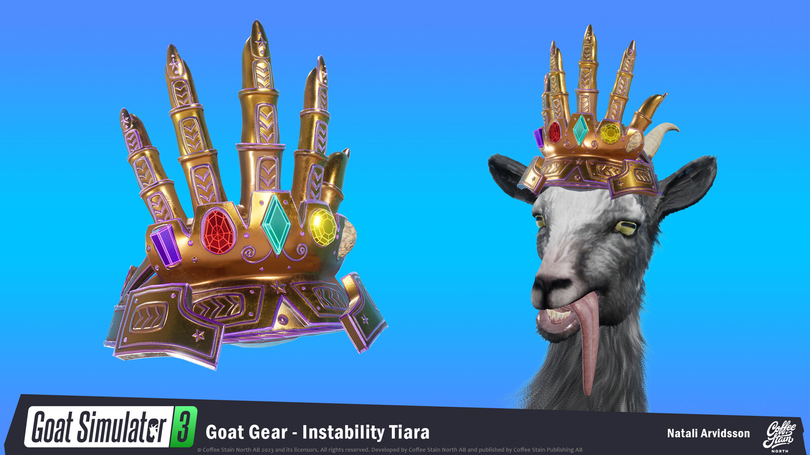 Instability Tiara, this gear is unlocked when you finish the game. 