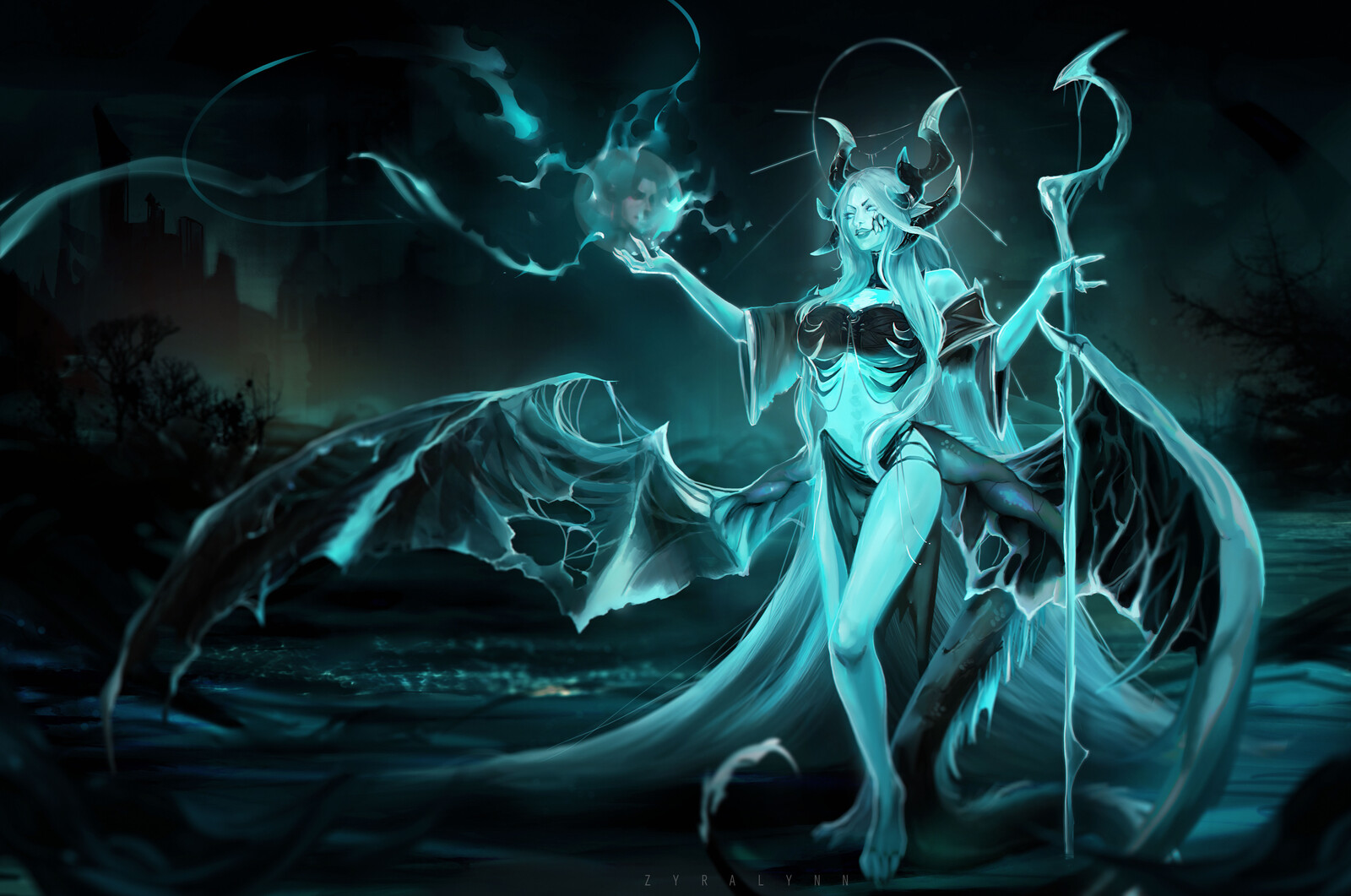 Splash art. It is a reference illustration for miniature painters. The sculpt is going to be released and distributed by another artist.