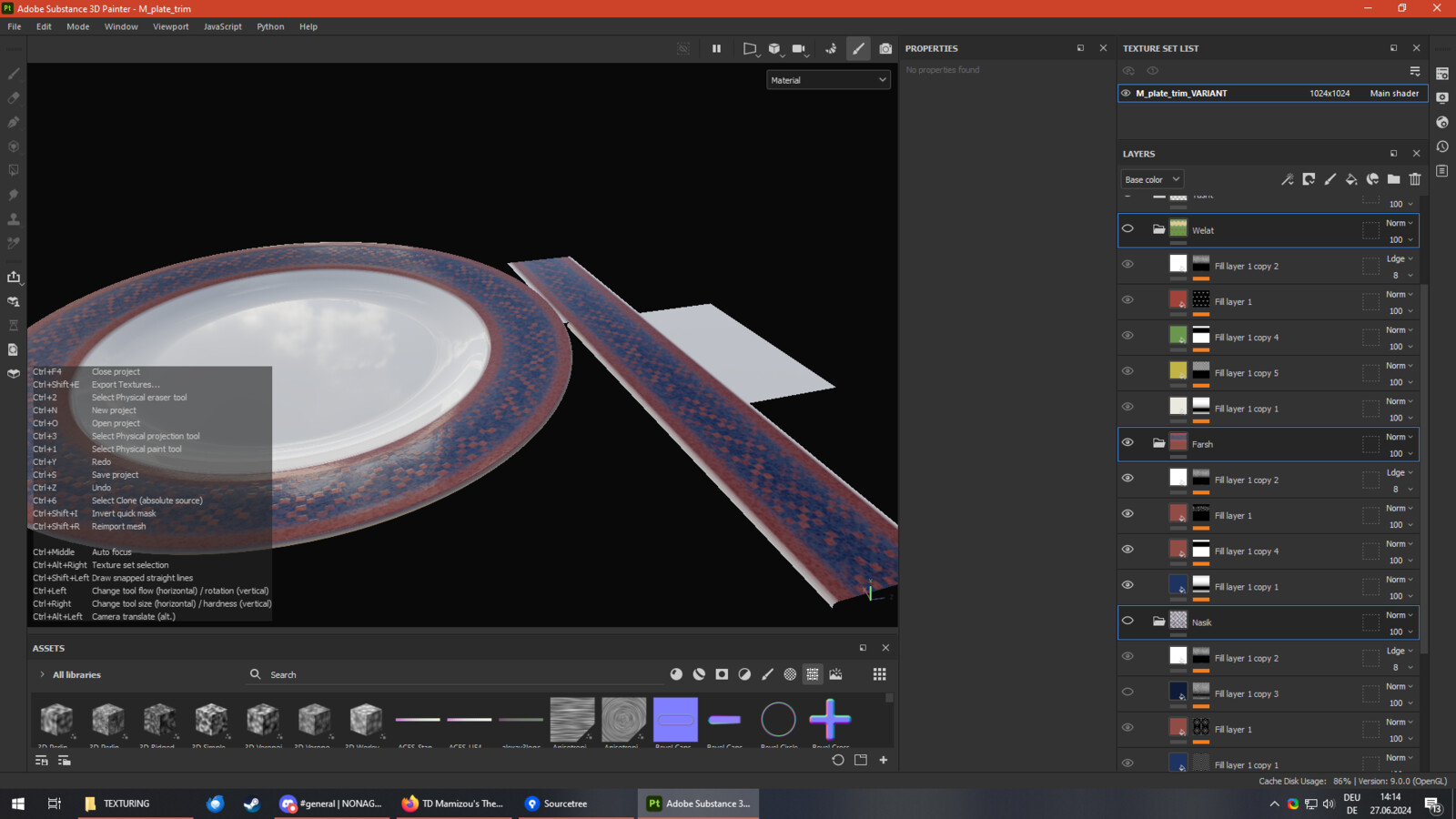 Modular Plate trim texture setup