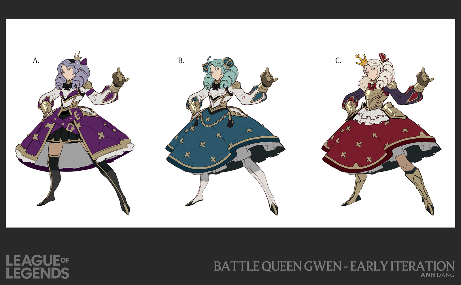 Early iteration where she still had both twin tails