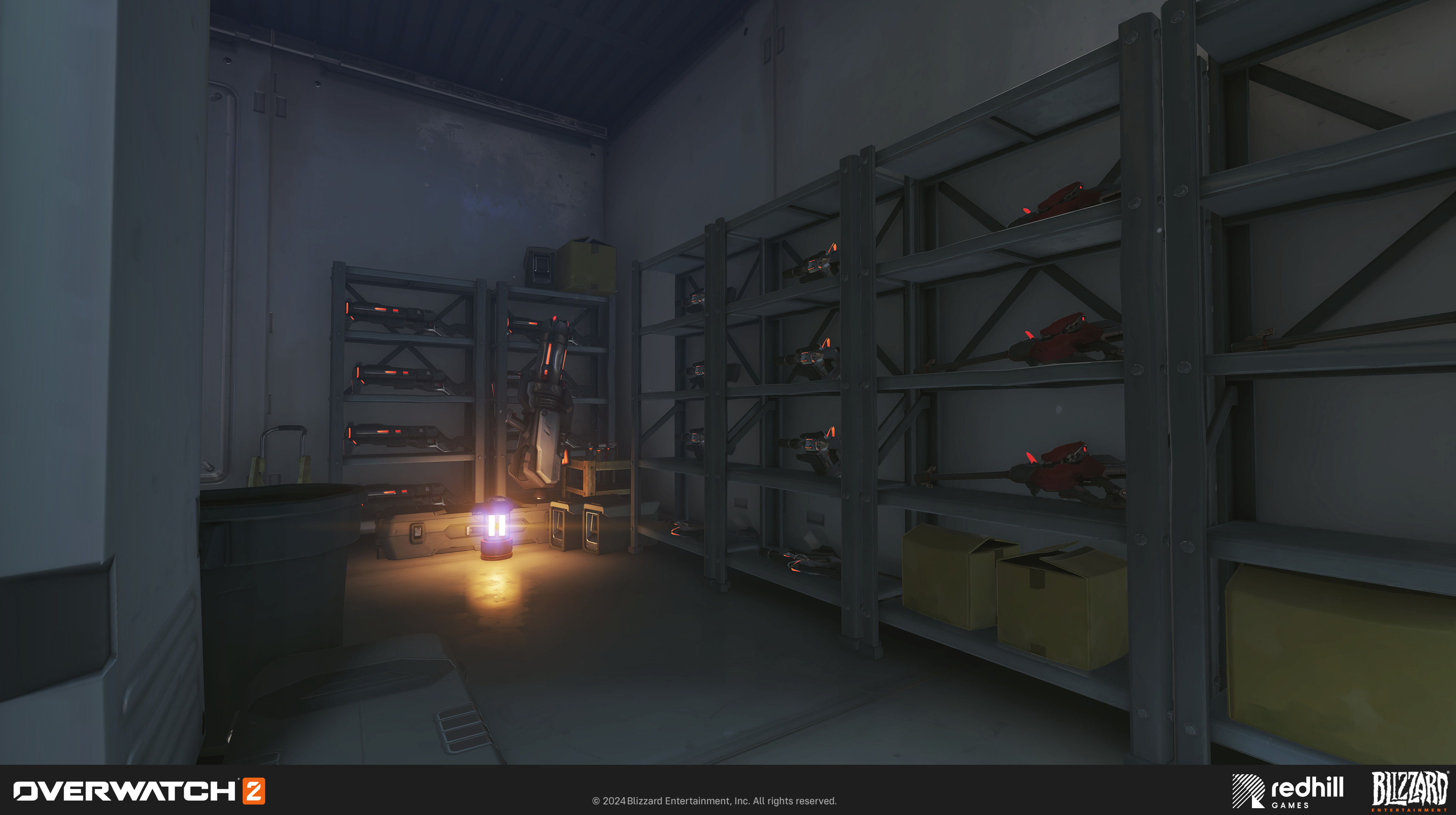 Changed set dressing so that the storage space is more suited for the theme