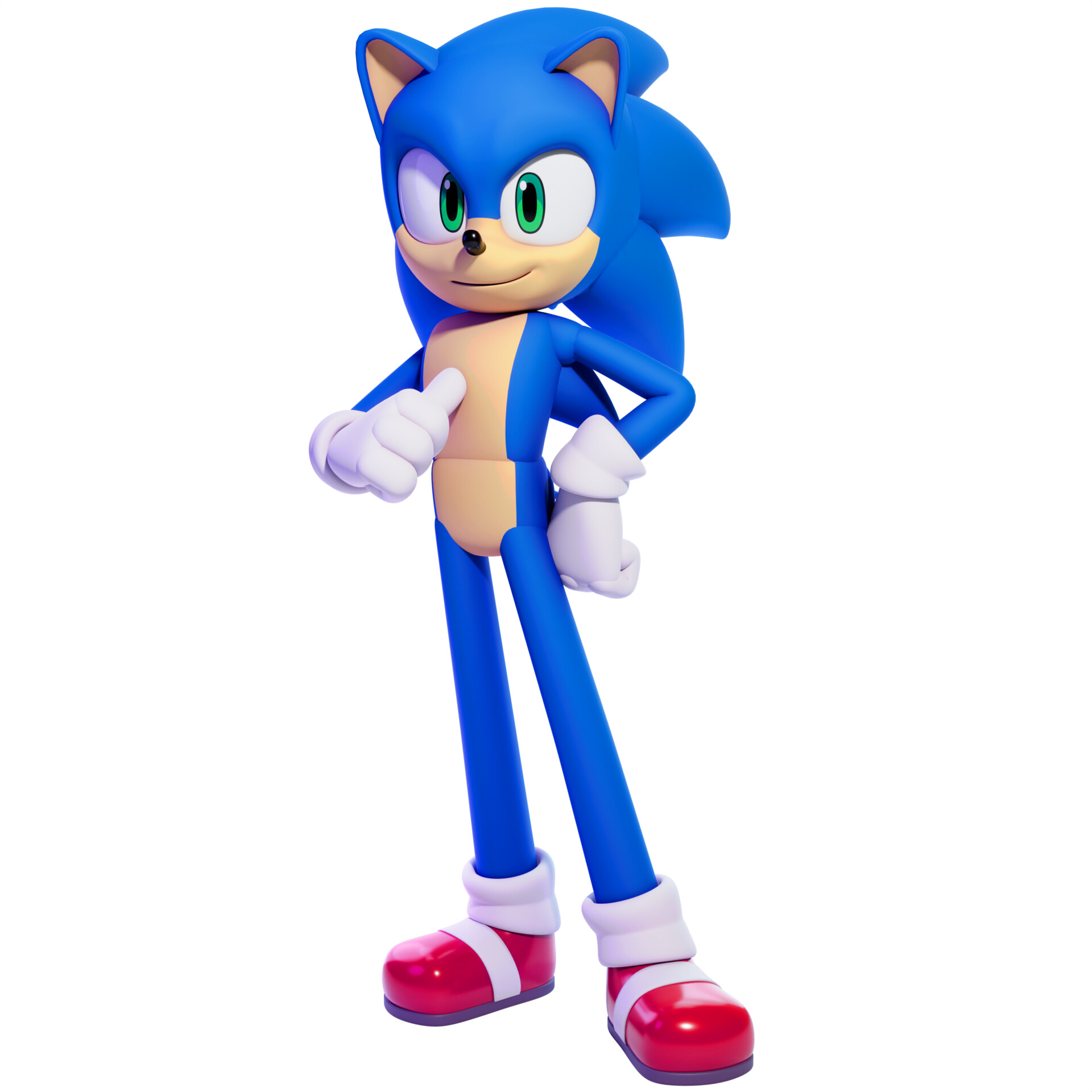 ArtStation - [Sonic] Stylized Sonic models (Block outs)