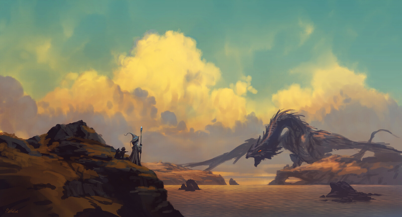 Dragon and the wizard
