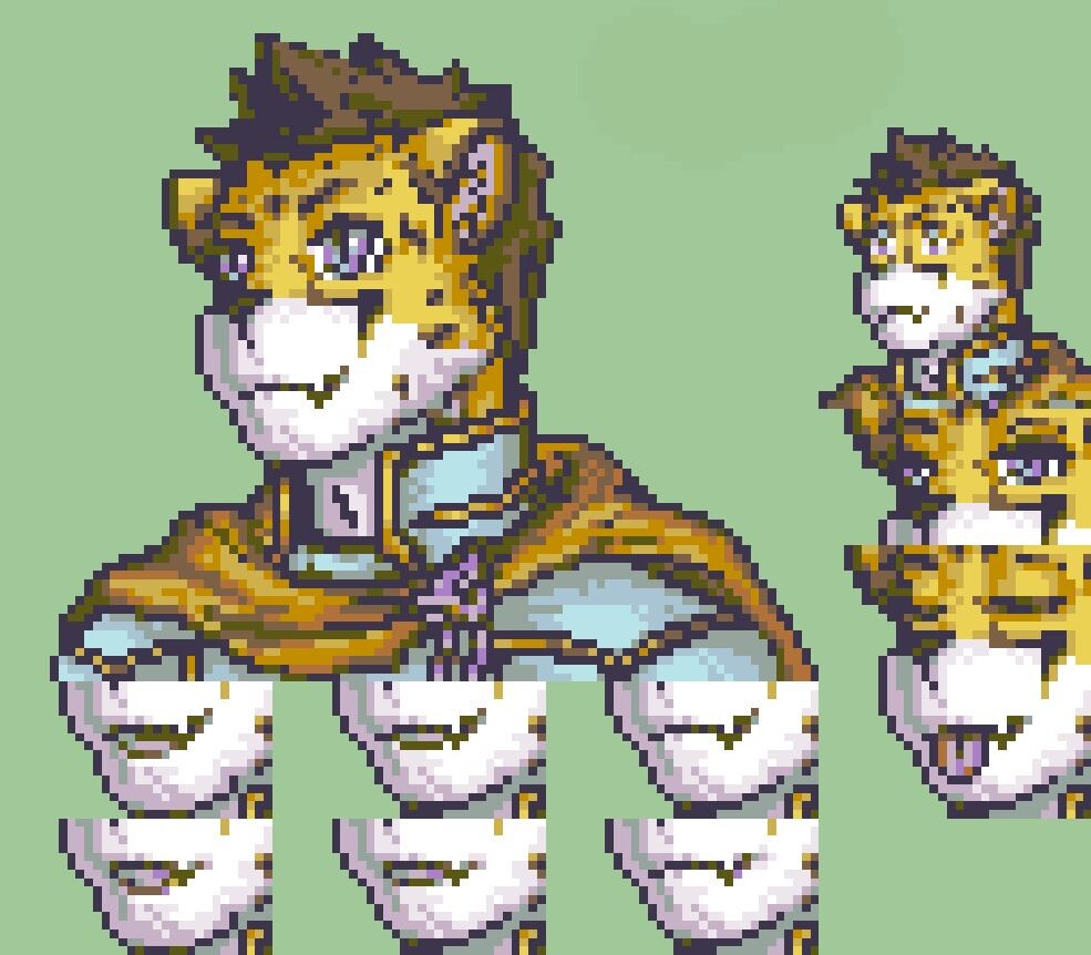 ArtStation - Ray the Cheetah - Portrait Sprite (Fire Emblem 7)