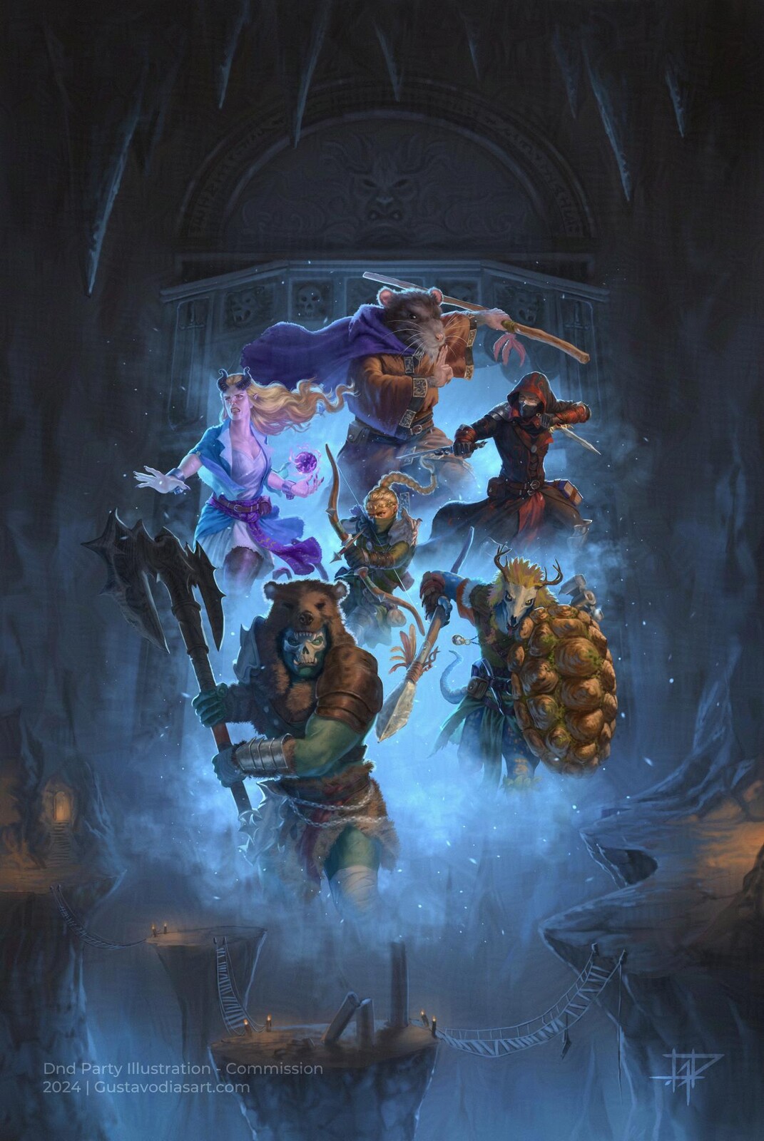 Endless Dungeon - Dnd Party Illustration