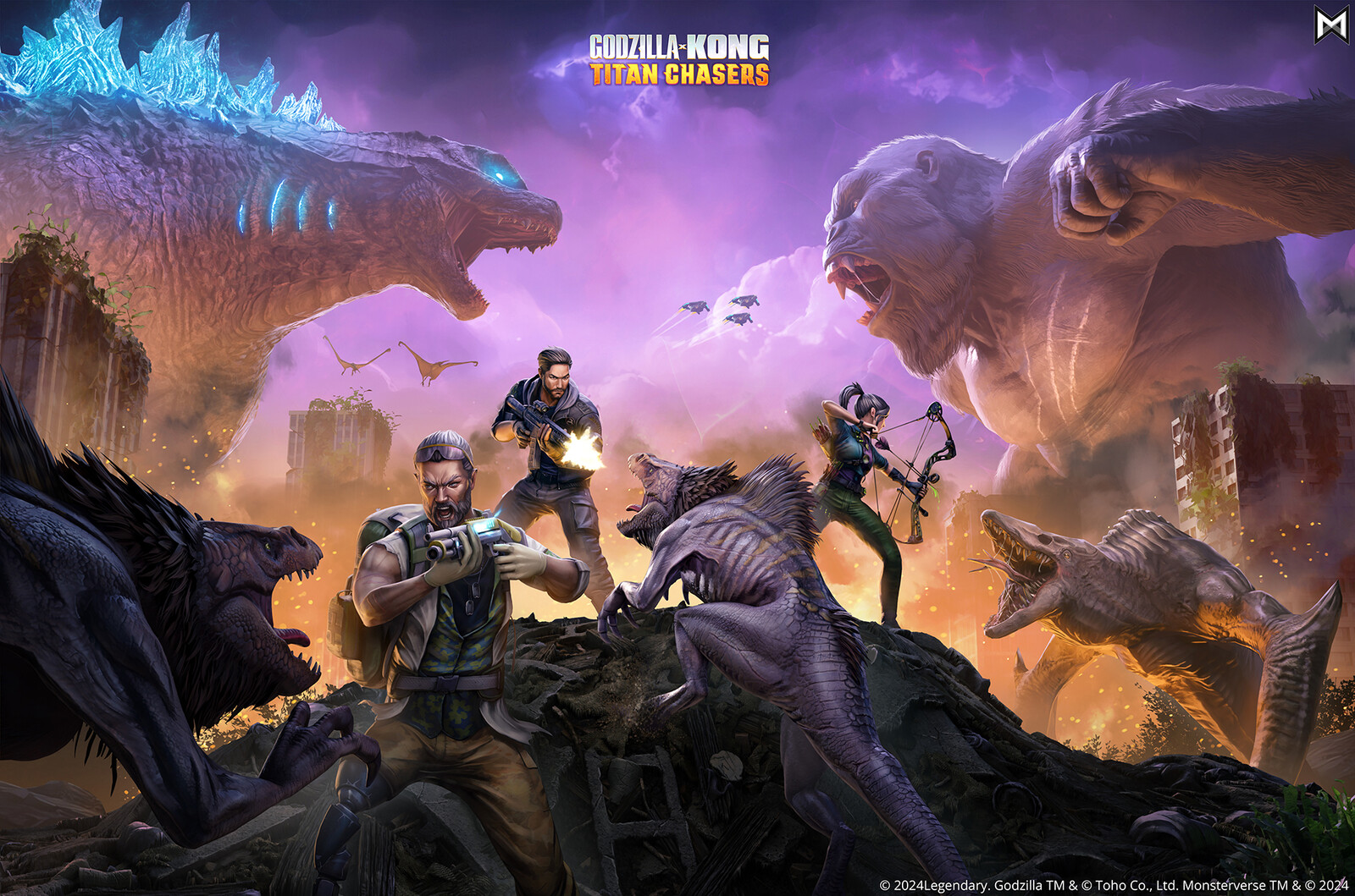 Godzilla X Kong: titan chasers KEYART