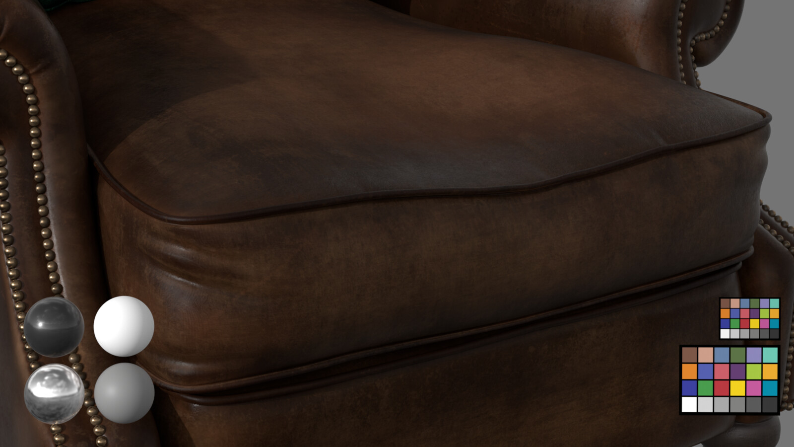 Close-up render of the bottom cushion slouch