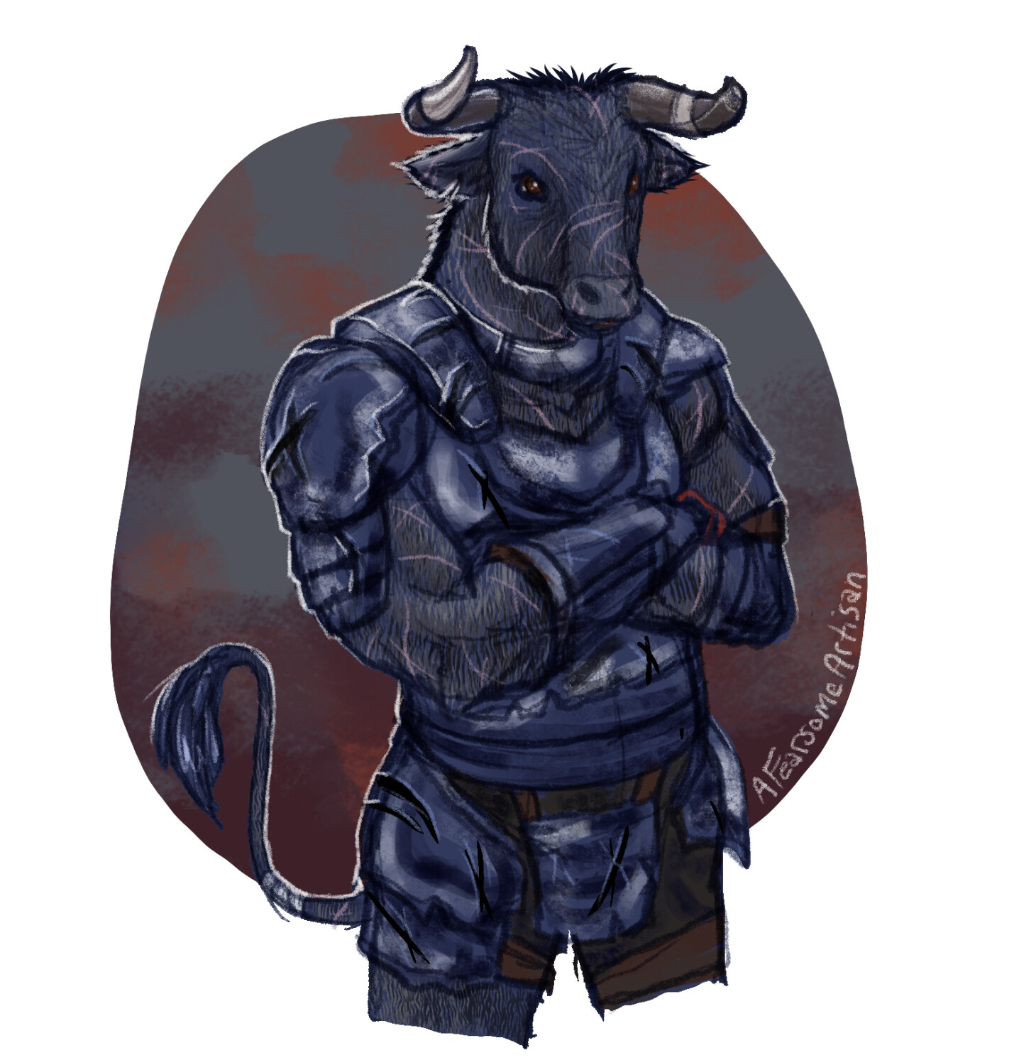 Character design for a Minotaur Fighter