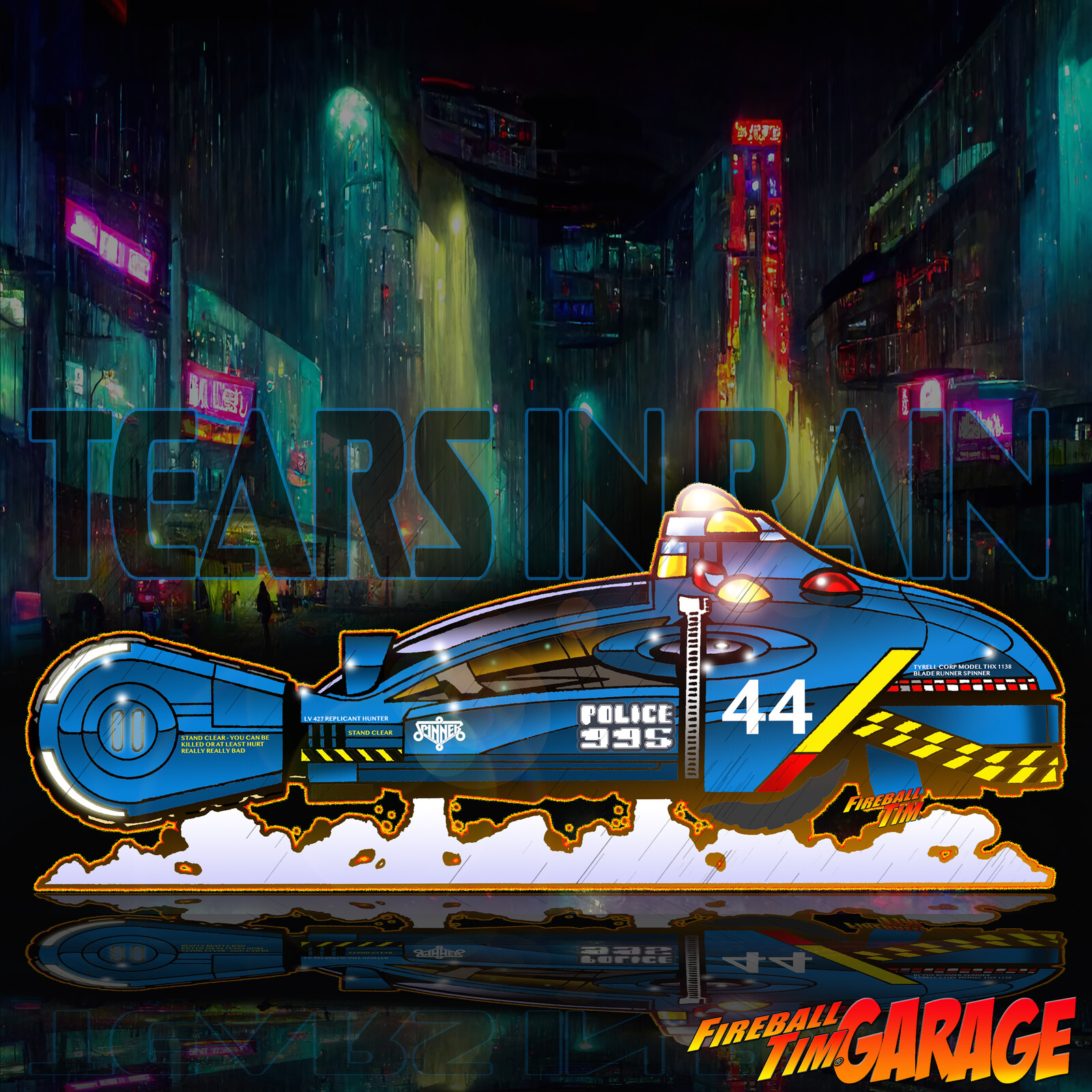 Blade Runner Spinner Cocnept Art by Fireball Tim Garage