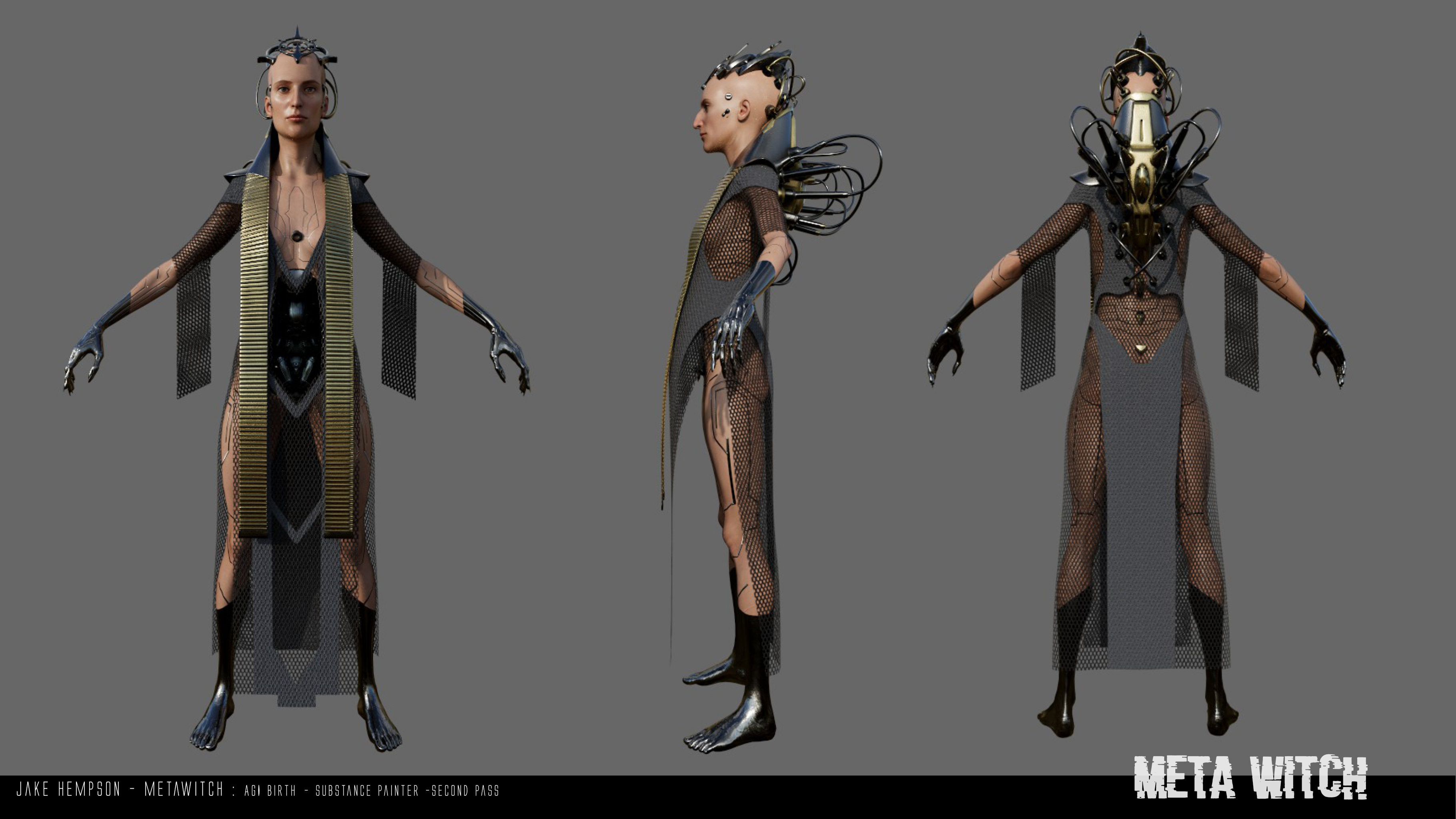 WIP: Substance colour pass with transparency on dress.