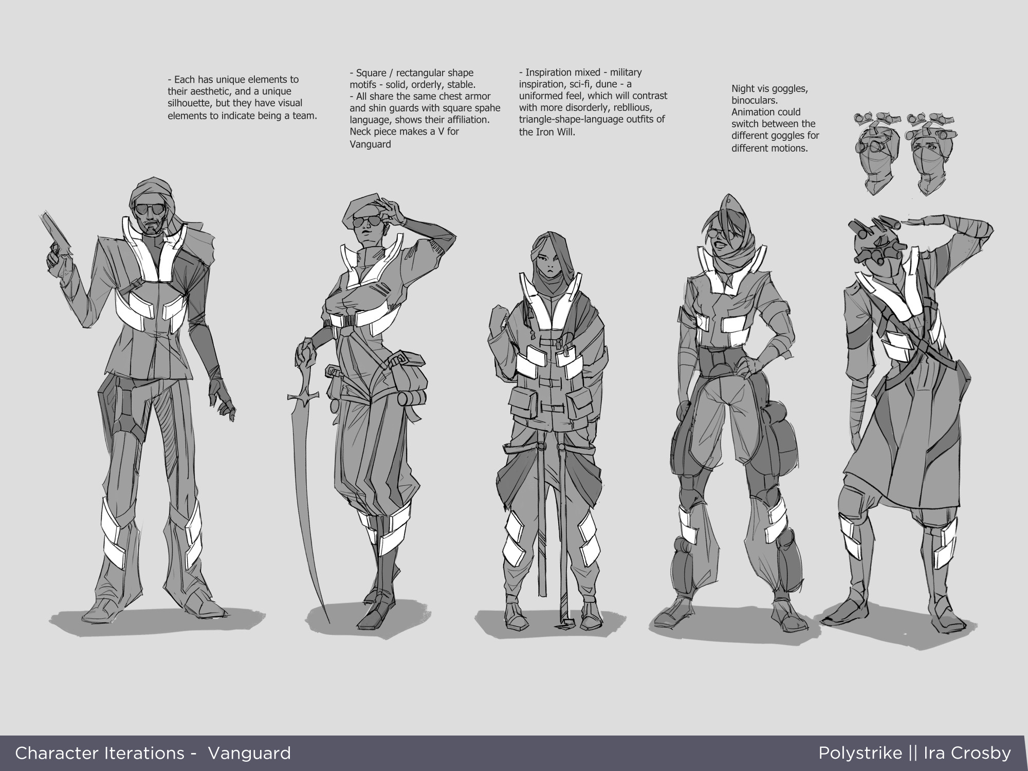 Early Iron Will character design.