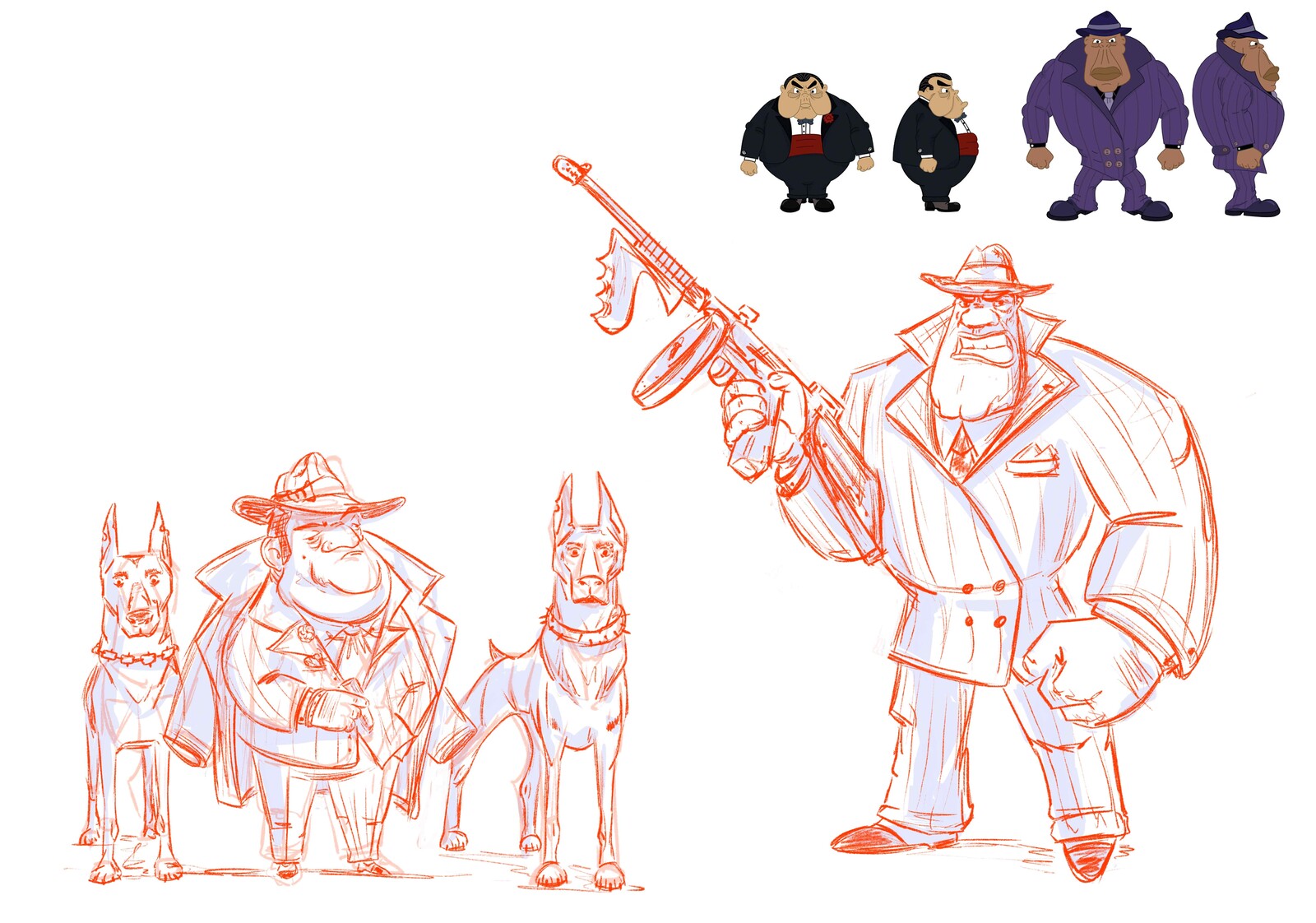 A remake sketch of old characters