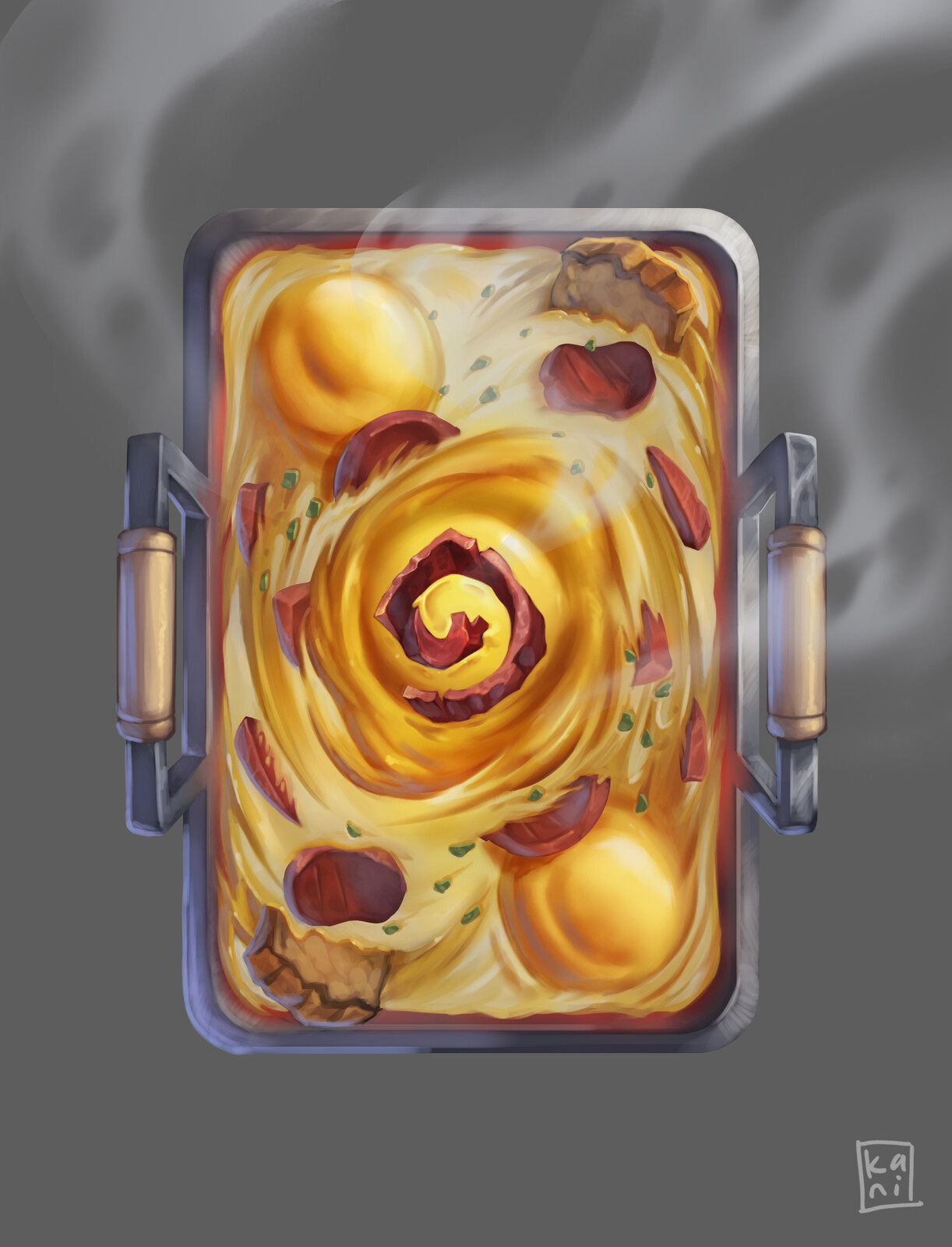 Egg with Sausage Card Back | Hearthstone Fan Art | Turkish Food Theme