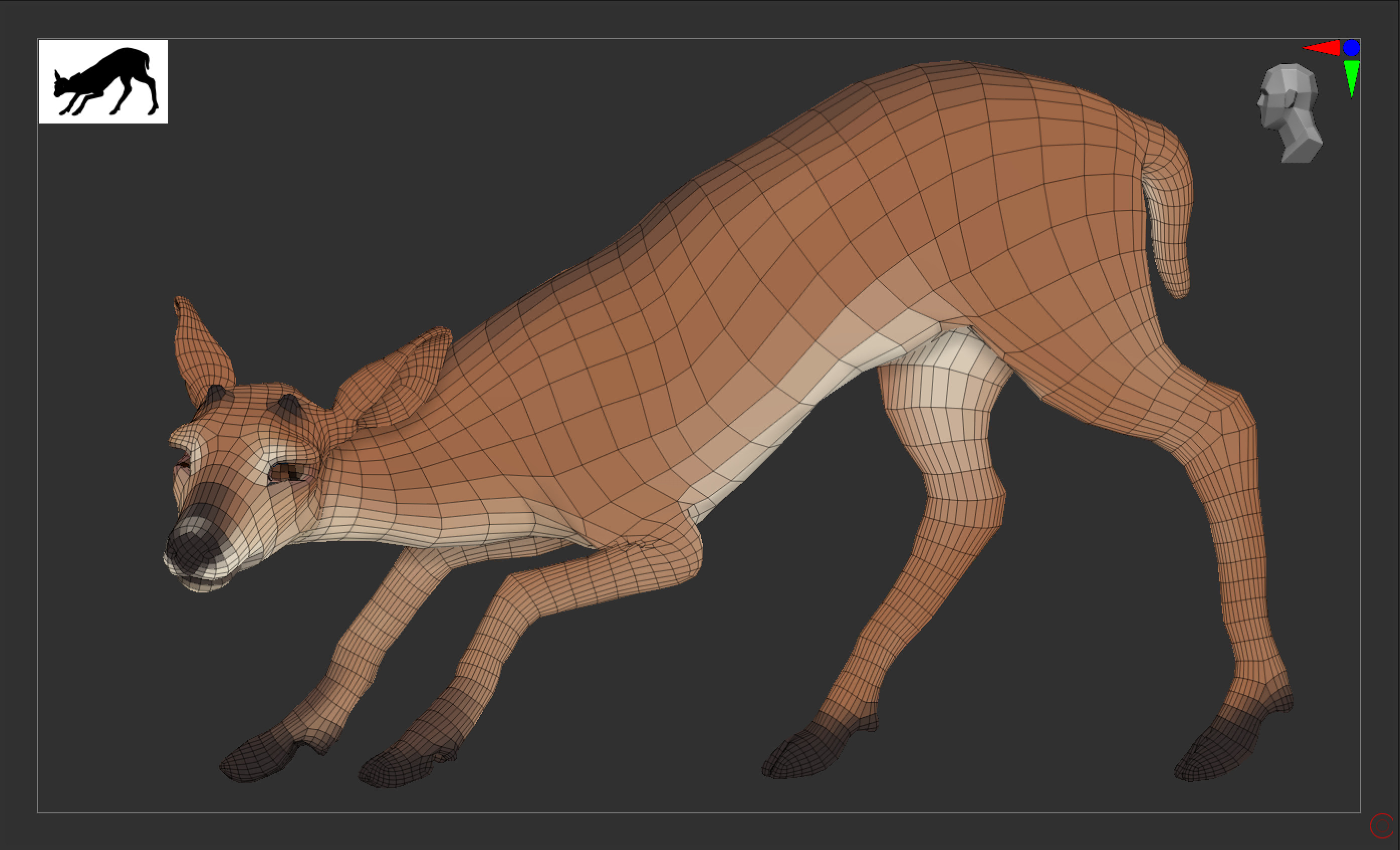 Low poly topology and poly paint in Zbrush 