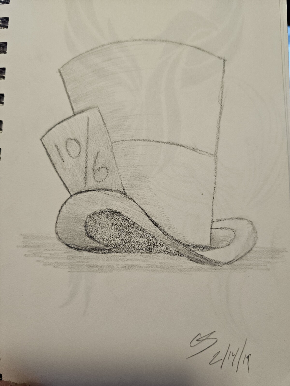 Caleb Stroman's original sketch.