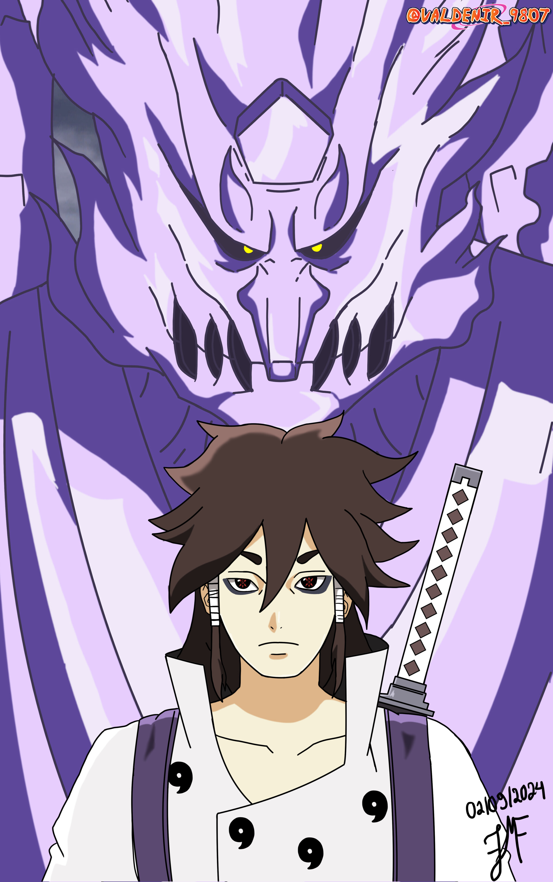 ArtStation - Indra , Madara e Sasuke Susanoo, image size:1920x3061