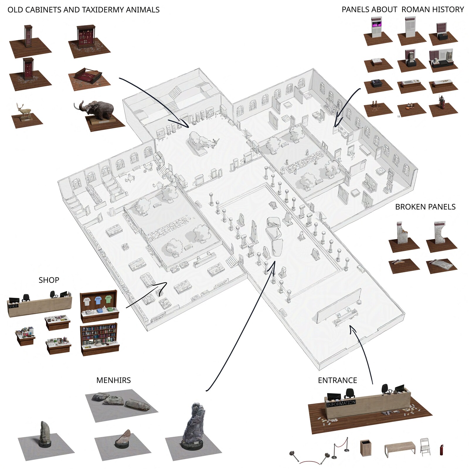 Archeology museum concept
