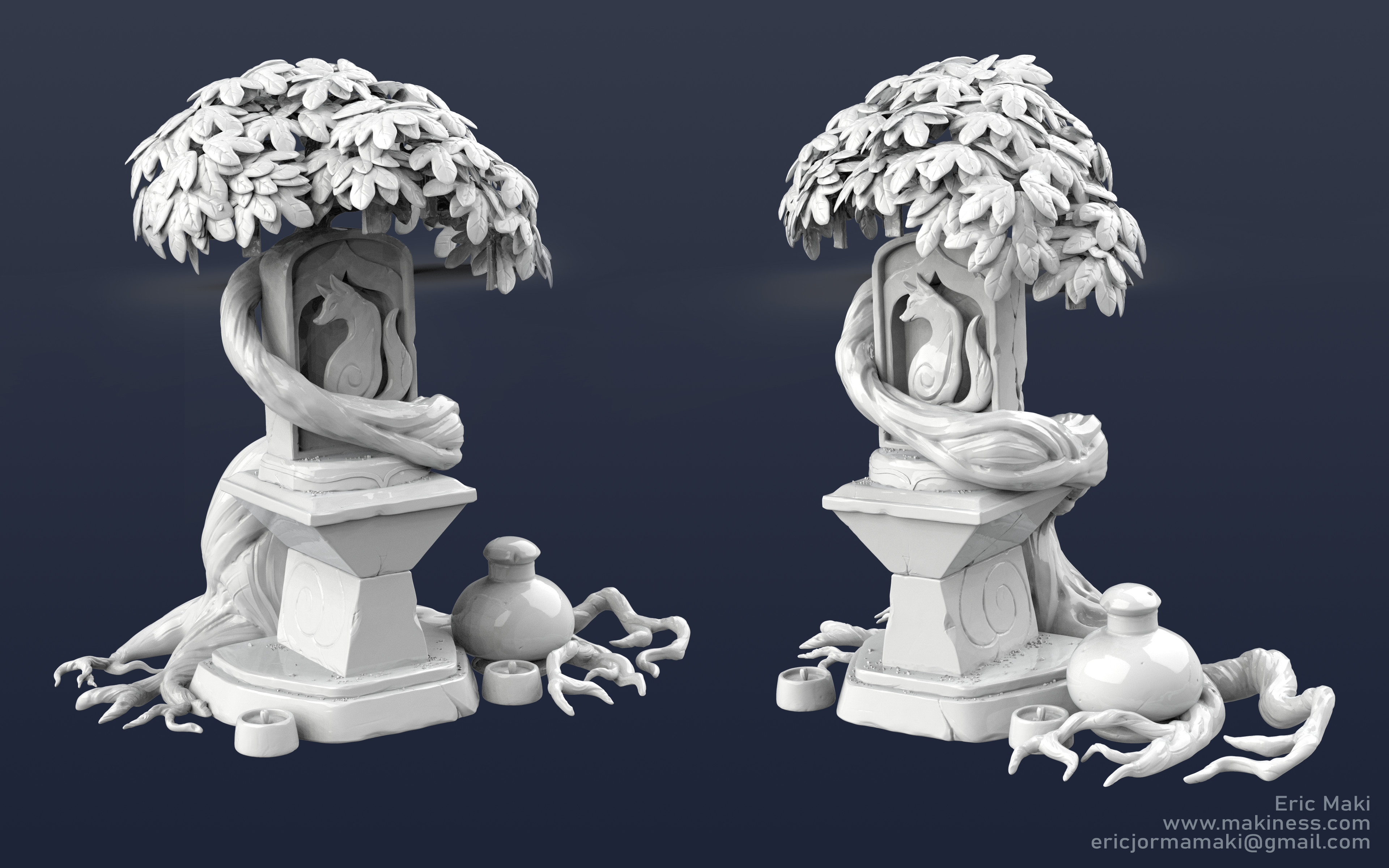 Fox Shrine Zbrush Sculpt