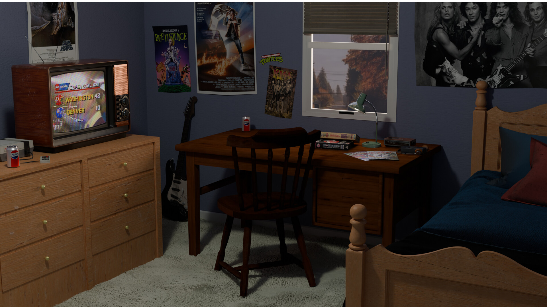 ArtStation 80s Style Bedroom