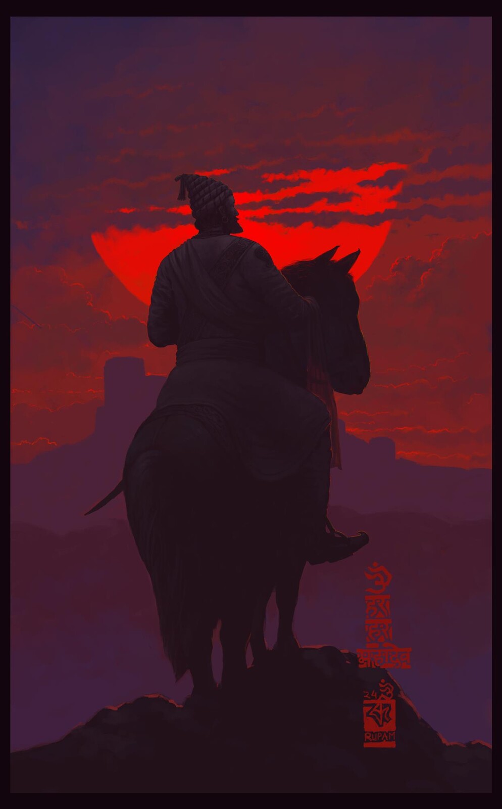 Chhatrapati Shivaji Maharaj- Real Heroes Of Bharat  X  Strictly One Layer Painting