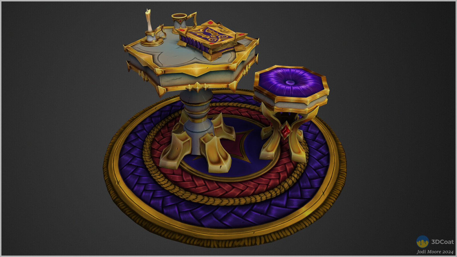 Hand Painted Stylized Prop set