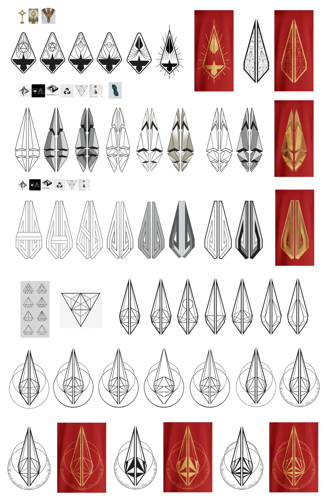 The evolution of the design and alternatives.