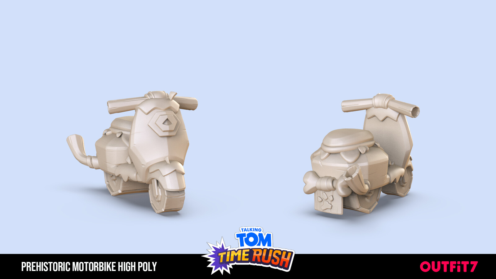 Prehistoric Motorbike High Poly