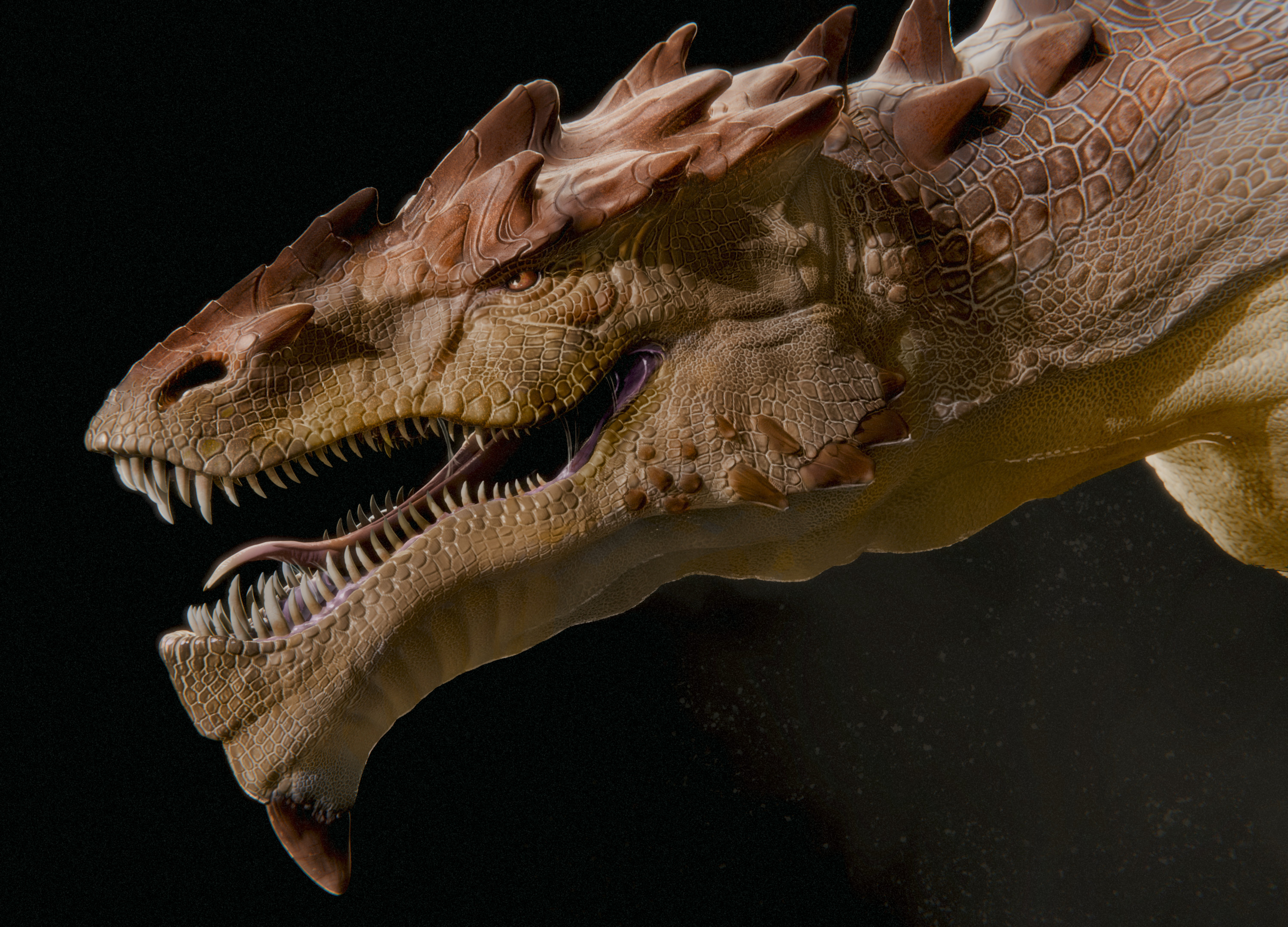 Desert Spike Dragon face detail
