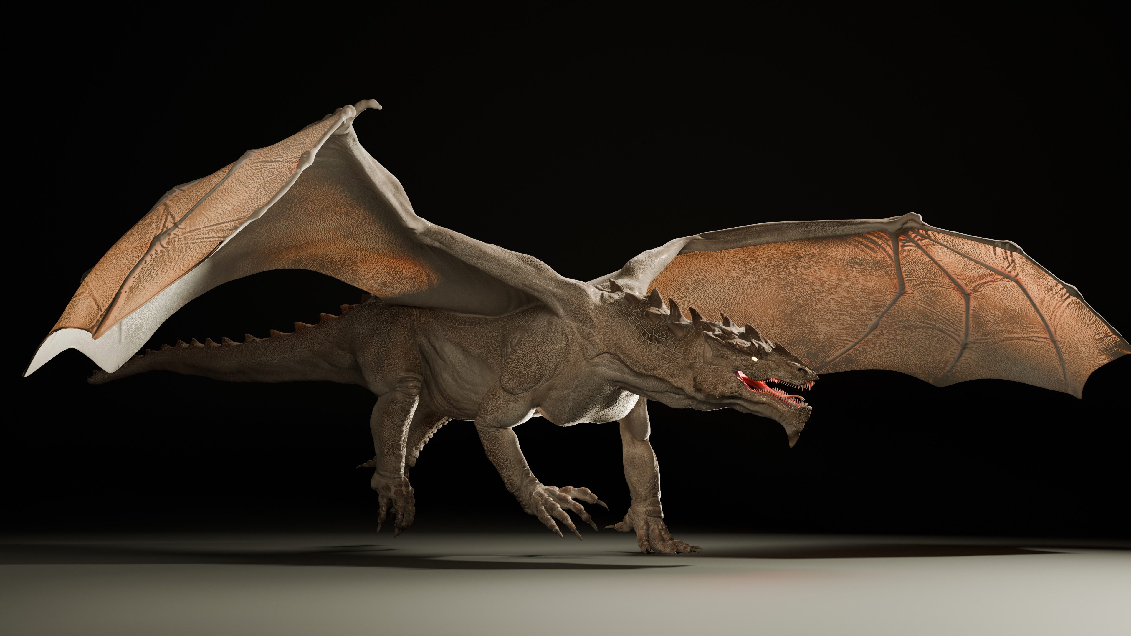 Desert Spike Dragon running