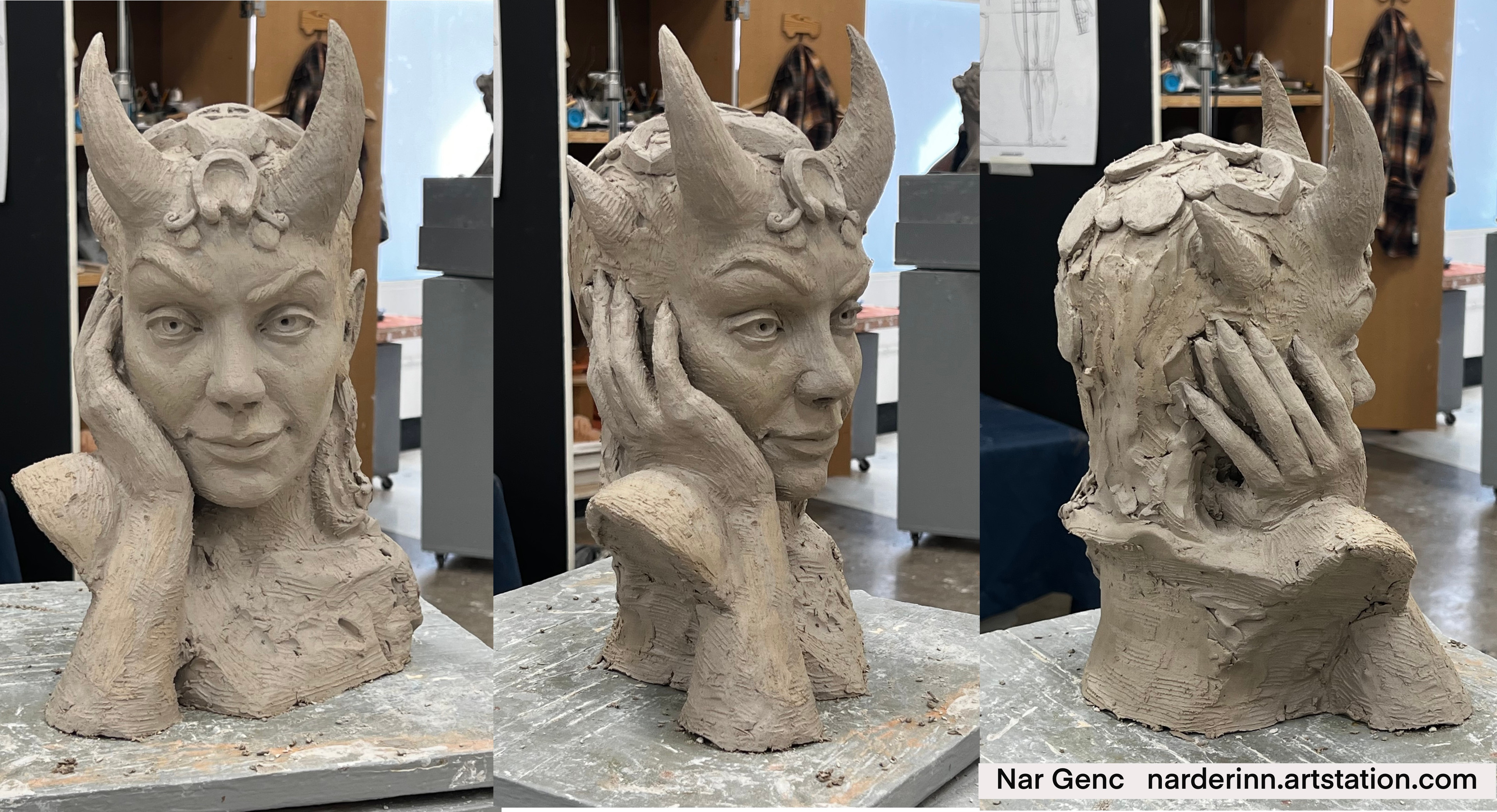 My take on Mizora from Baldurs Gate 3 

Water based clay