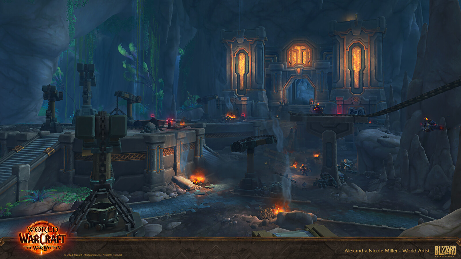 For the fiery and marvelously destroyed entrance I want to shout out to Kristy Moret for her beautiful work collaborating together on that excellent area and the cenote biome. 
