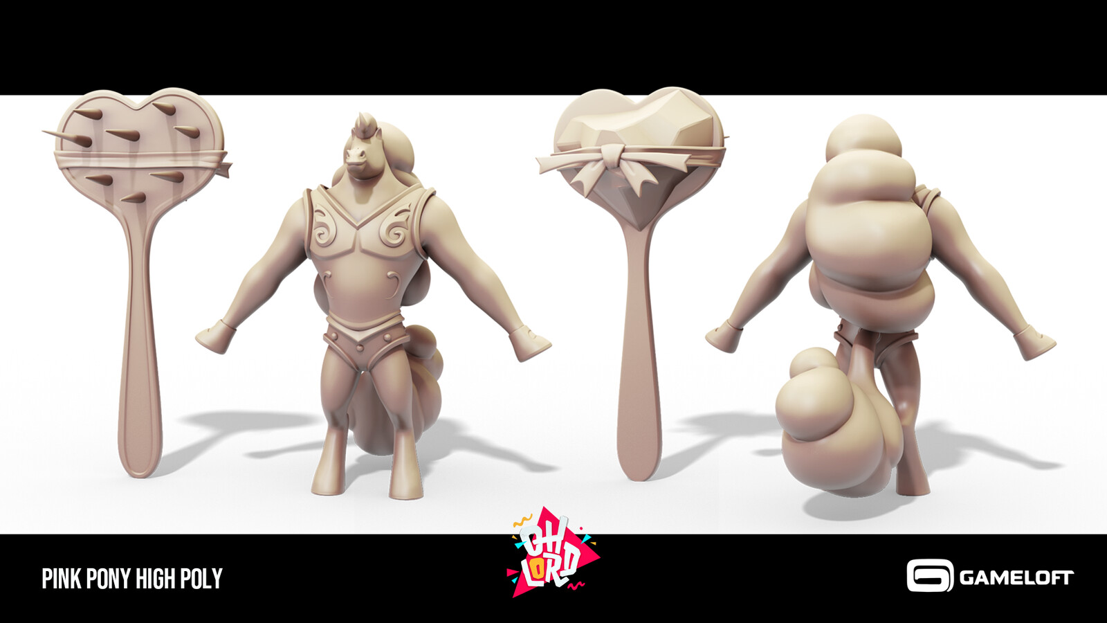 Pink Pony  High Poly 