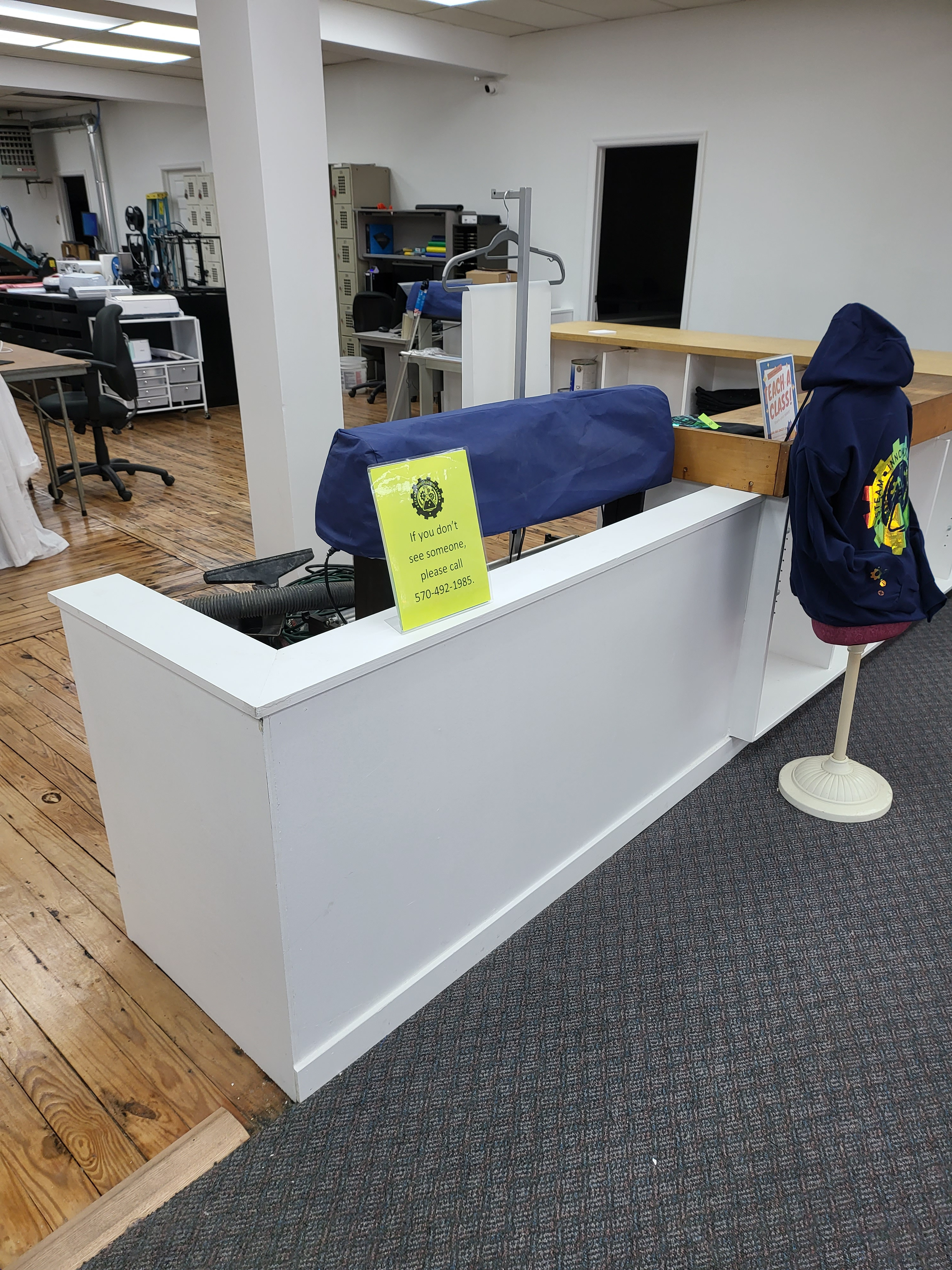 Reference image for the desired physical location of the new station, from which I built the design.