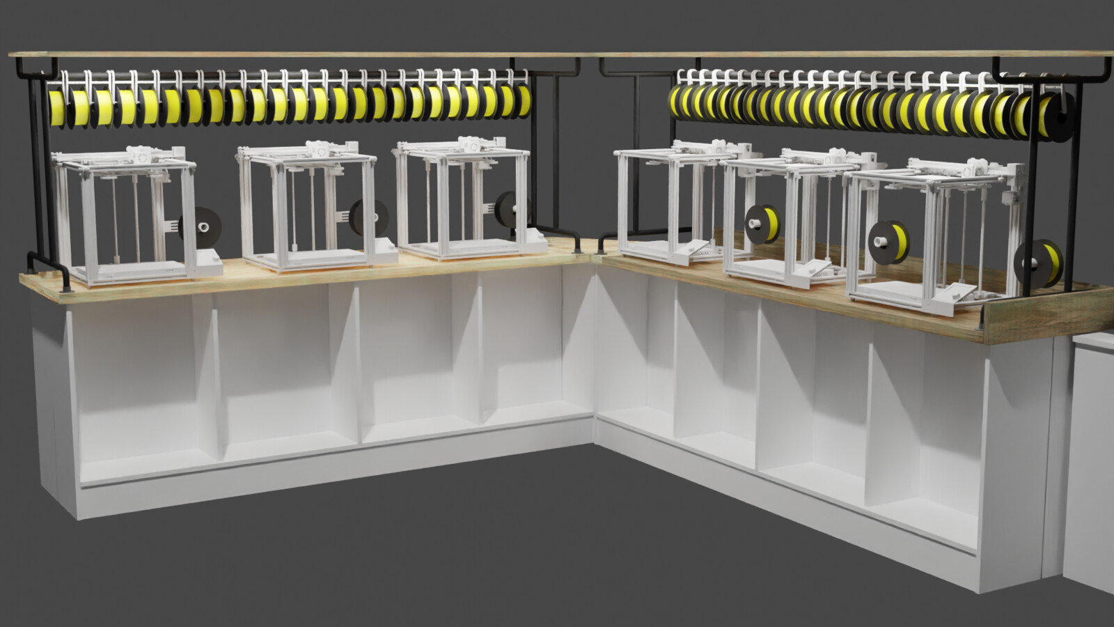 My design for the physical 3D printing station.
