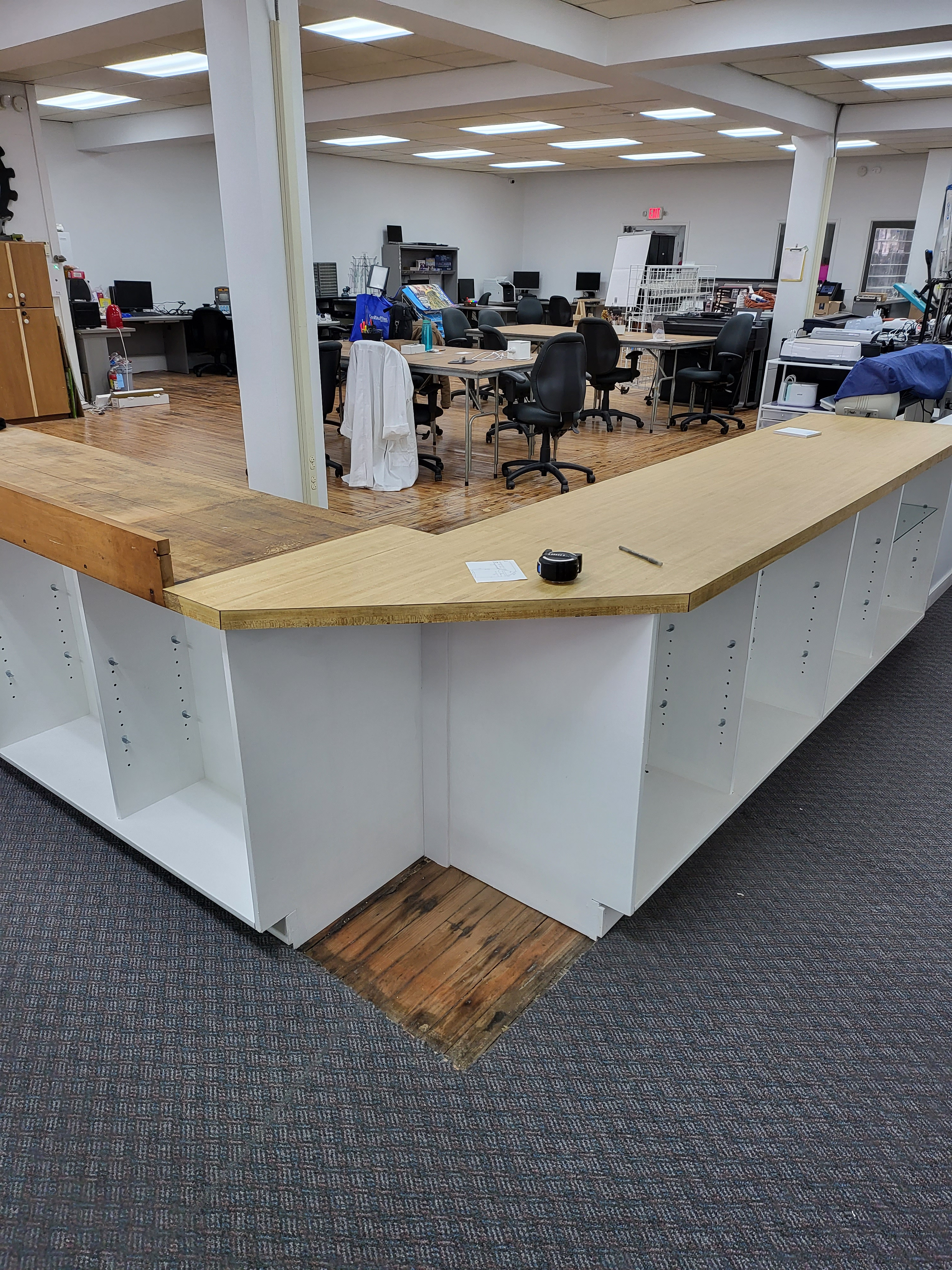 Reference image for the desired physical location of the new station, from which I built the design.