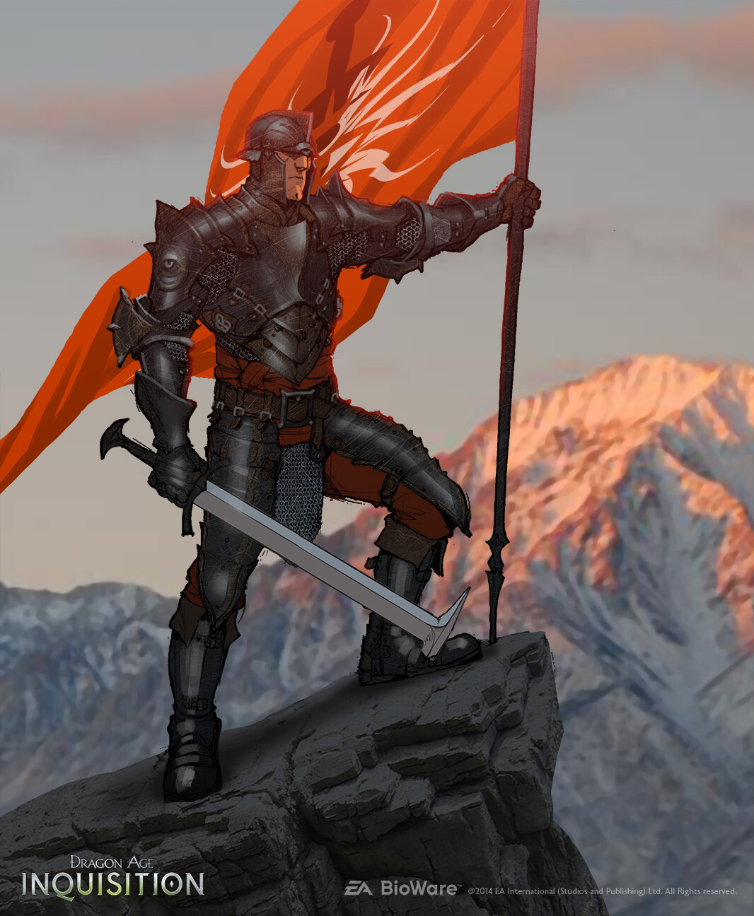 a sketch for a classic heroic painting