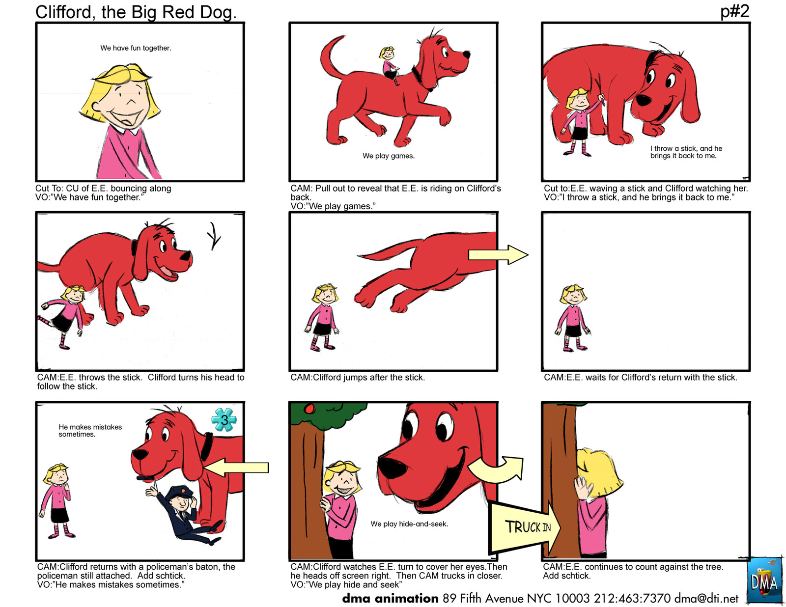 Clifford Big Red Dog StoryBoard - 2