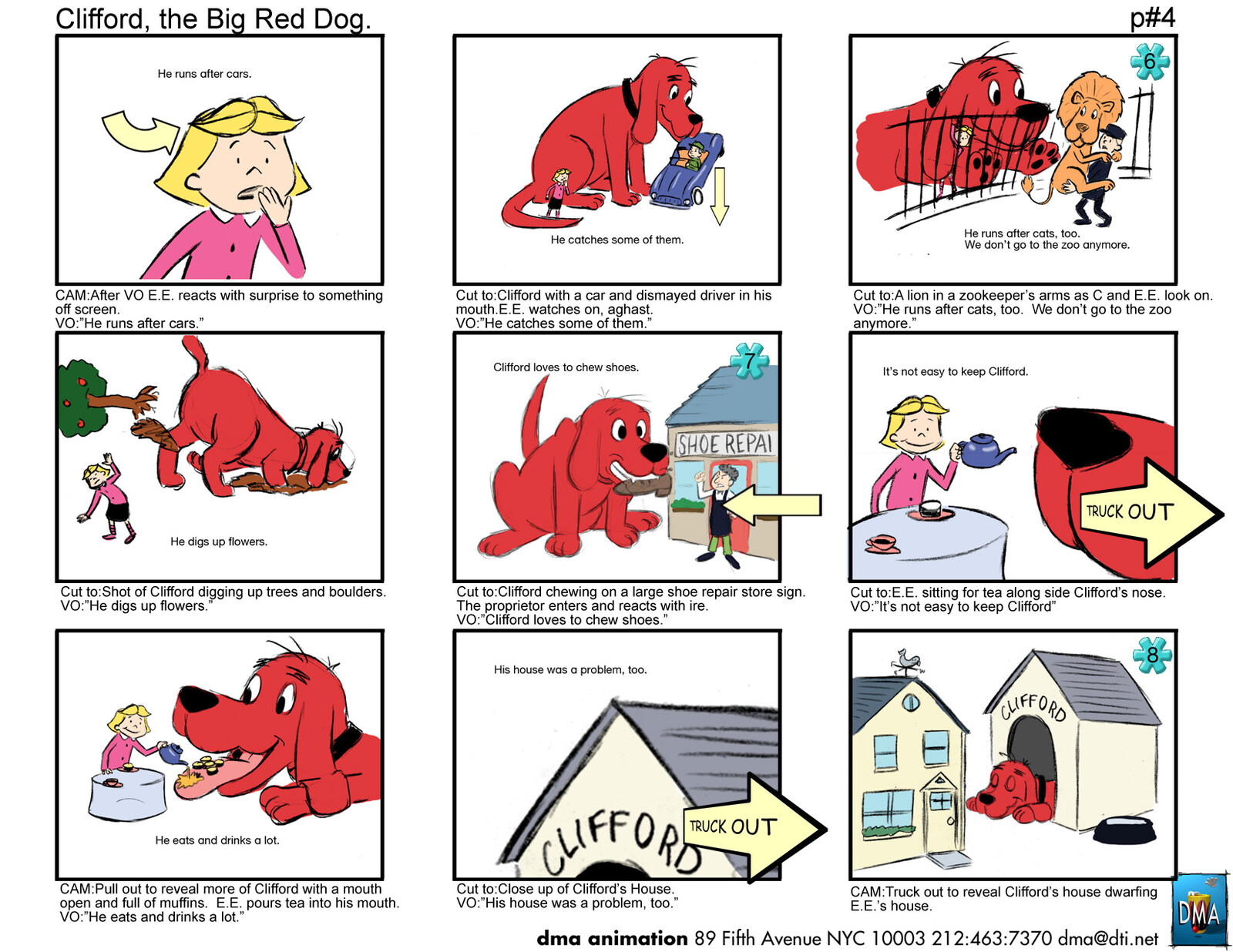 Clifford Big Red Dog StoryBoard - 4