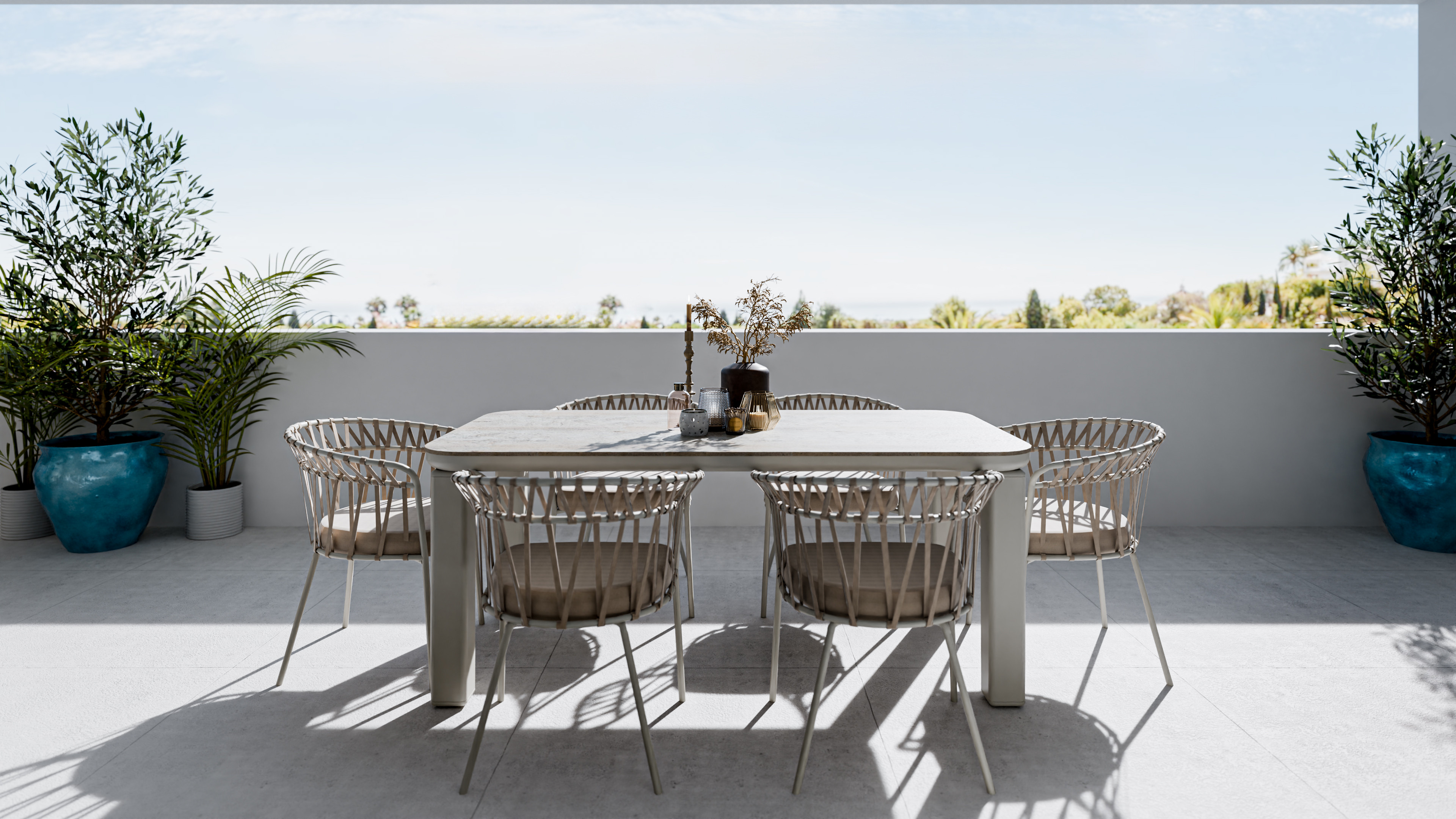 Terrace dinning front shot.