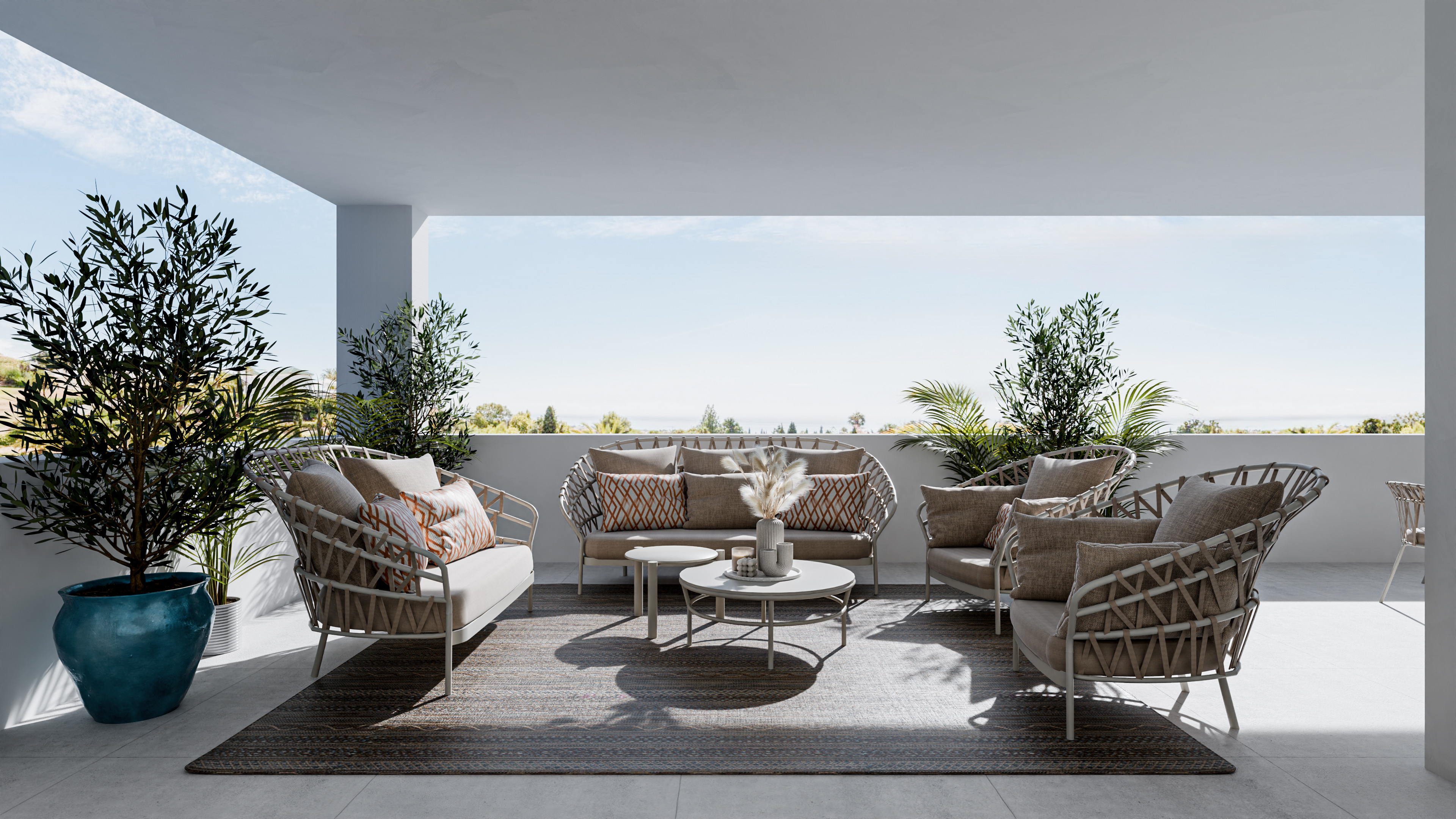 Terrace lounge front shot.