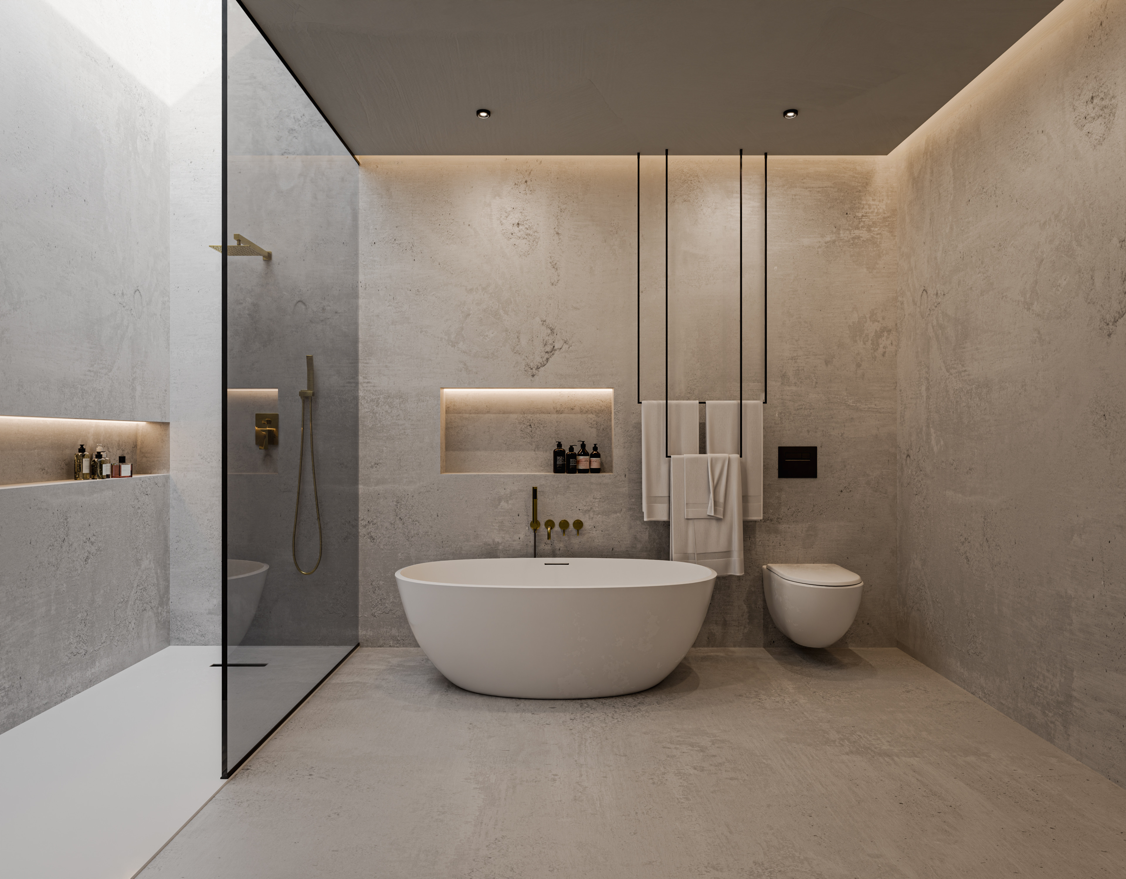 Master bathroom front shot.